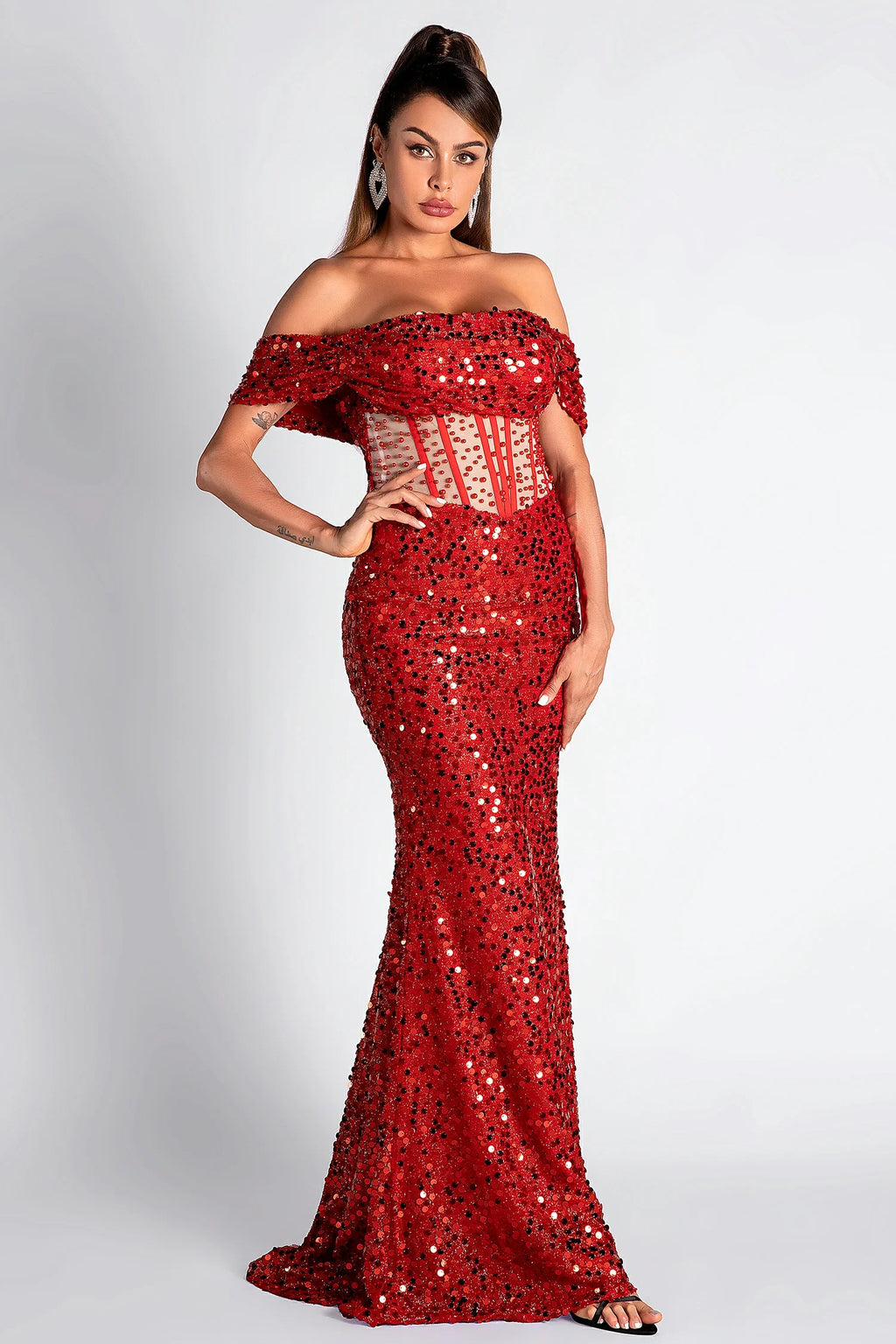 Lamproti Corset Sequin Mermaid Dress