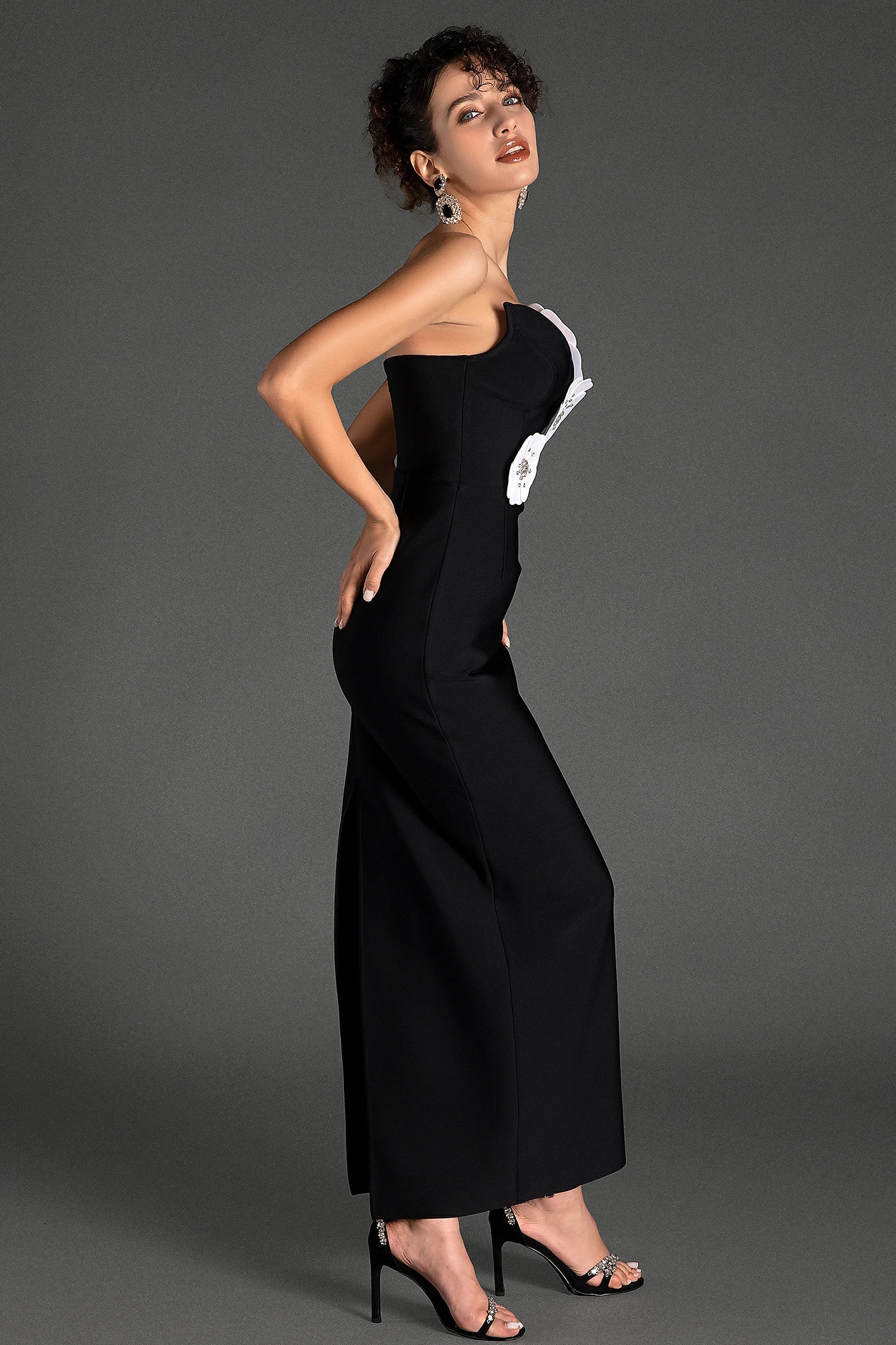 Eftichis Off Shoulder Flower Maxi Dress