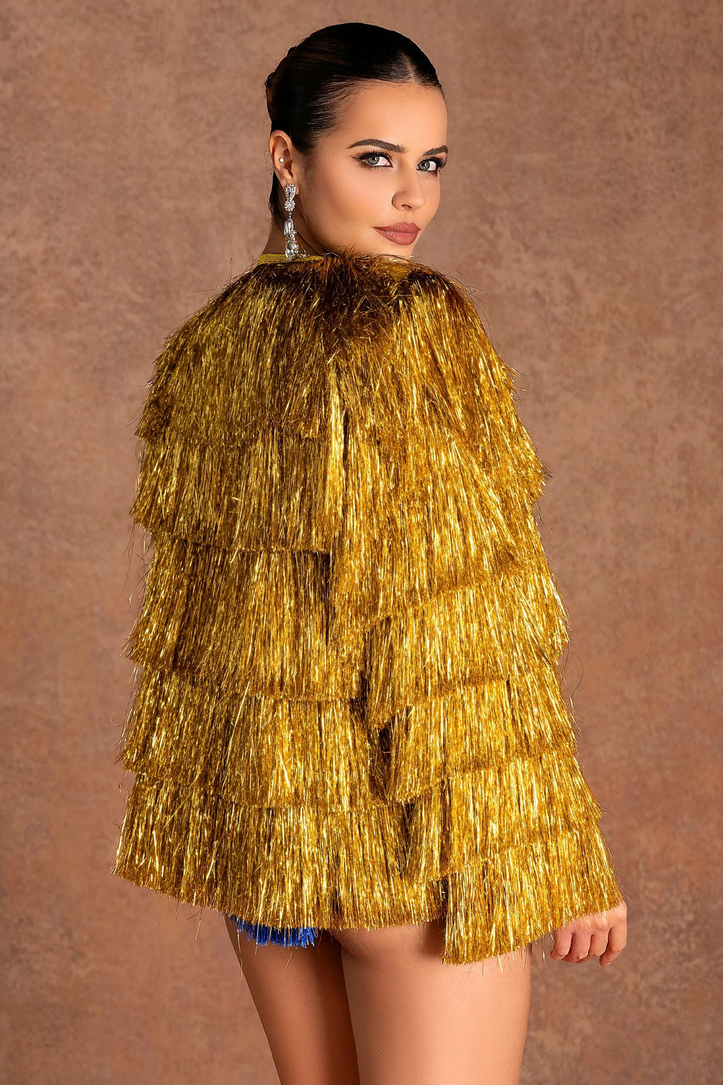 Ataiuhi Long Sleeve Fringe Karma Jacket