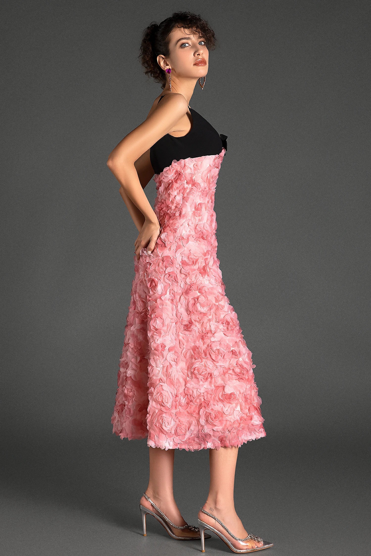 Chontelis Floral Bow Midi Dress