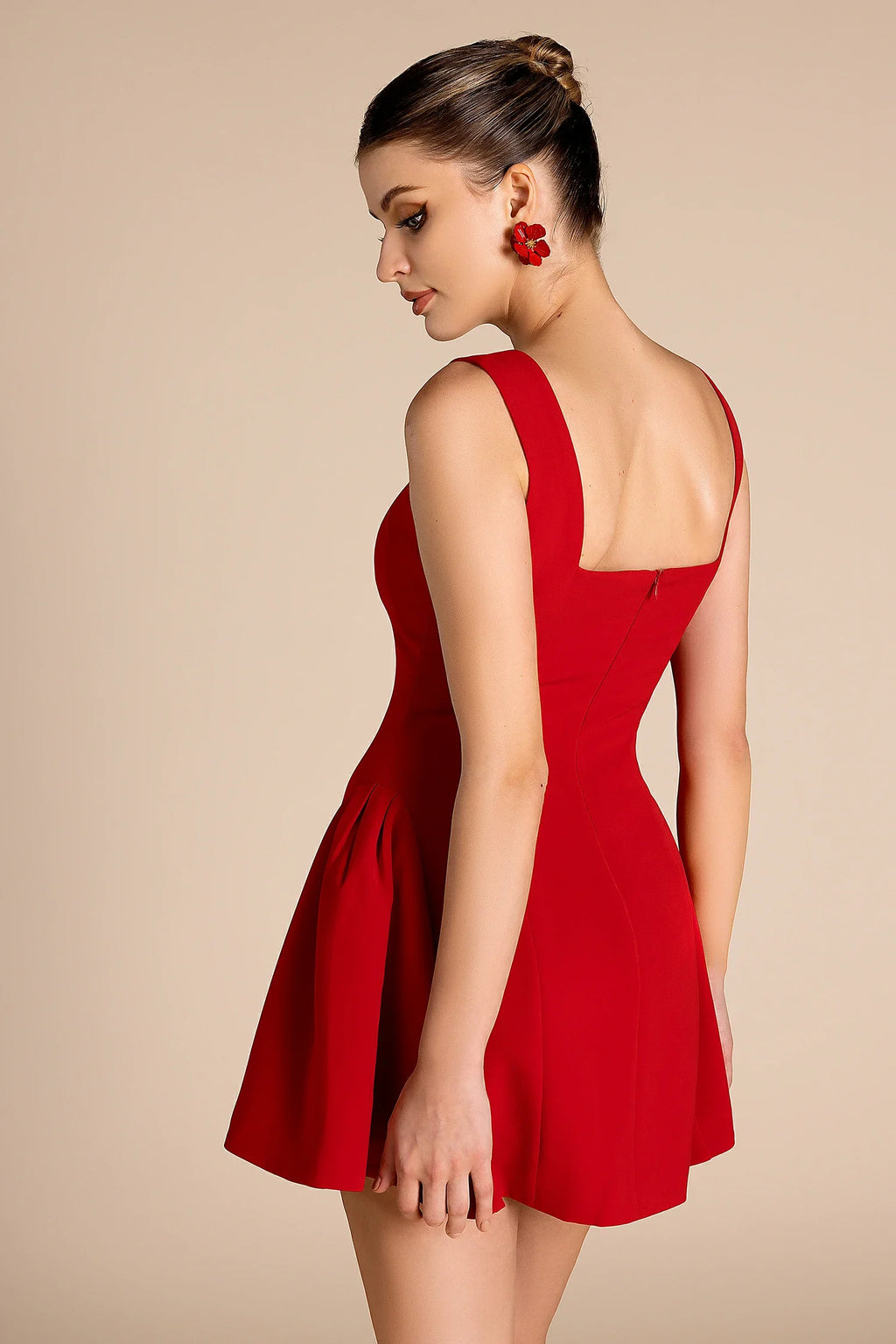 Kemat Square Neck Strap Mini Dress