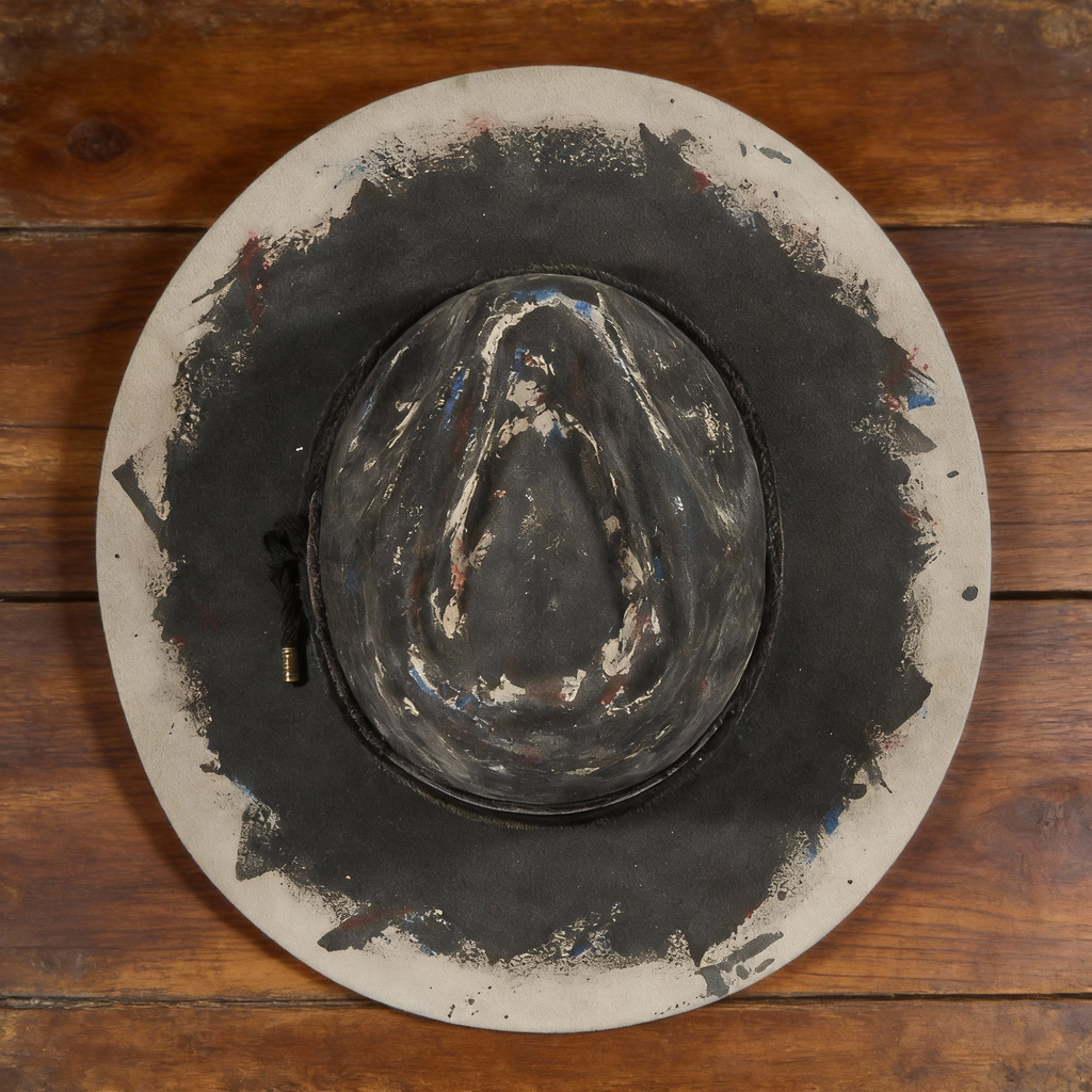 Vintage Distressed Fedora Hat in Premium Fur Felt