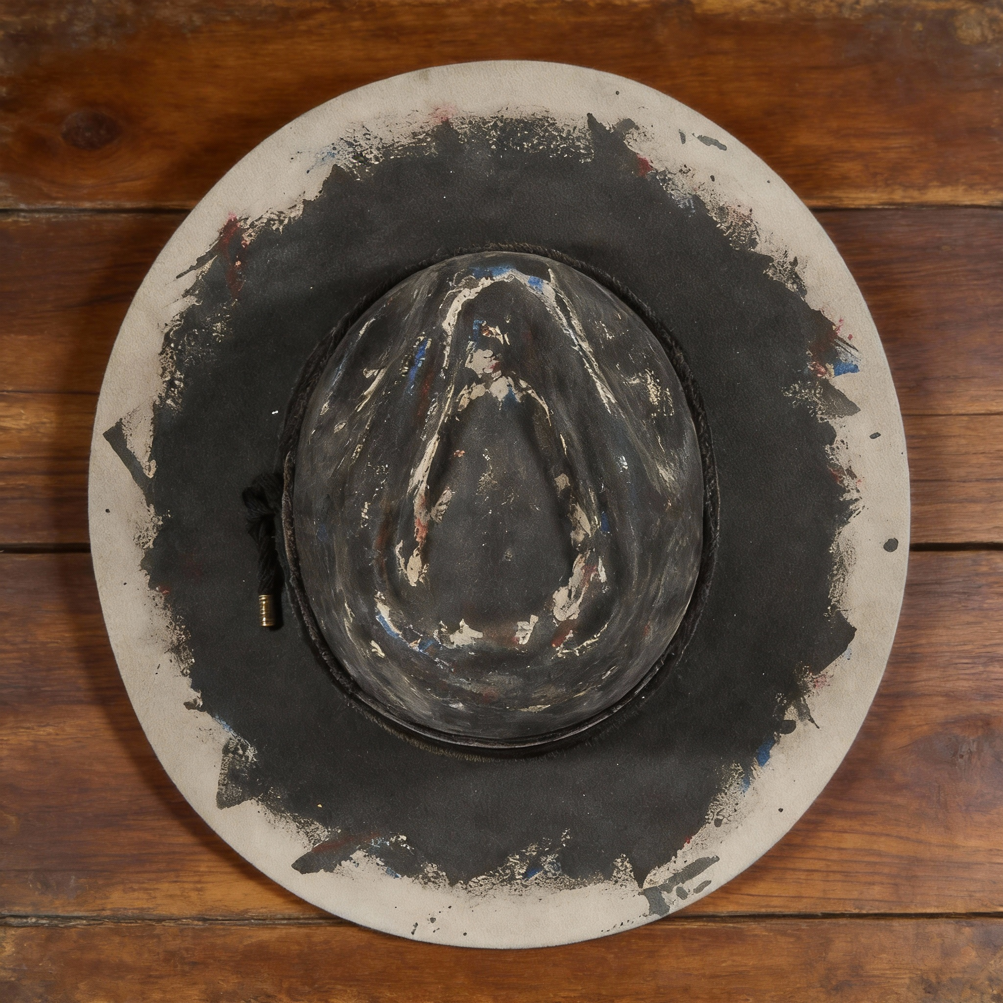 Vintage Distressed Fedora Hat in Premium Fur Felt