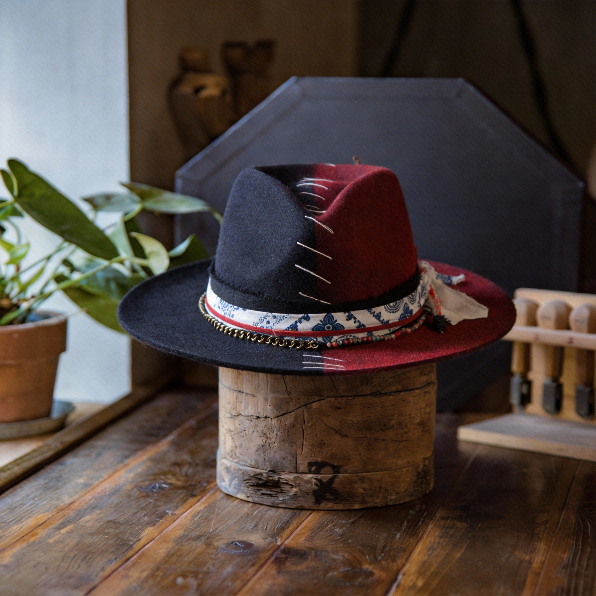 Vintage Finish Felt Hat with Timeless Silhouette