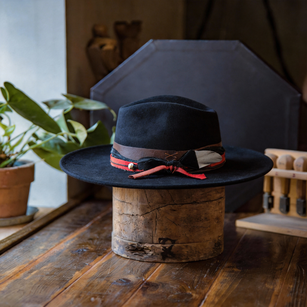 Vintage Finish Felt Fedora Hat