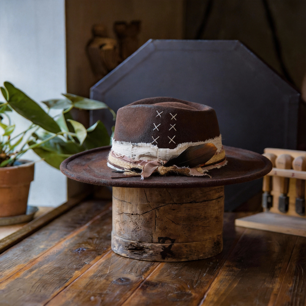 Heritage Inspired Distressed Felt Hat