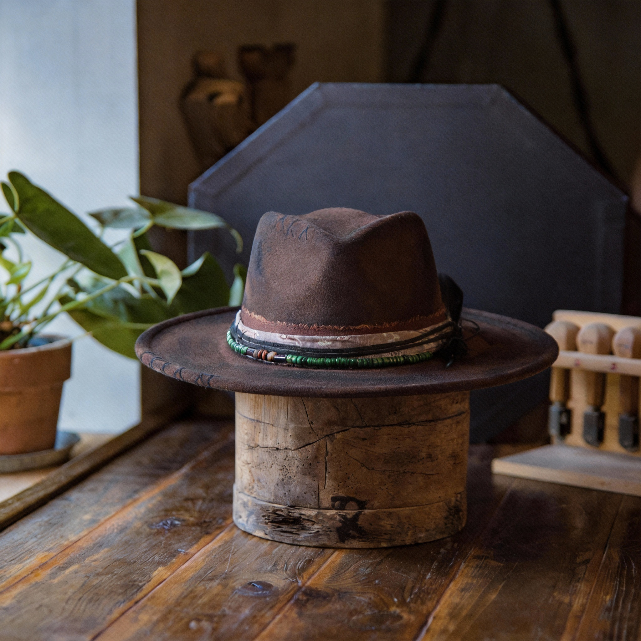 Everyday Vintage Style Brown Felt Hat