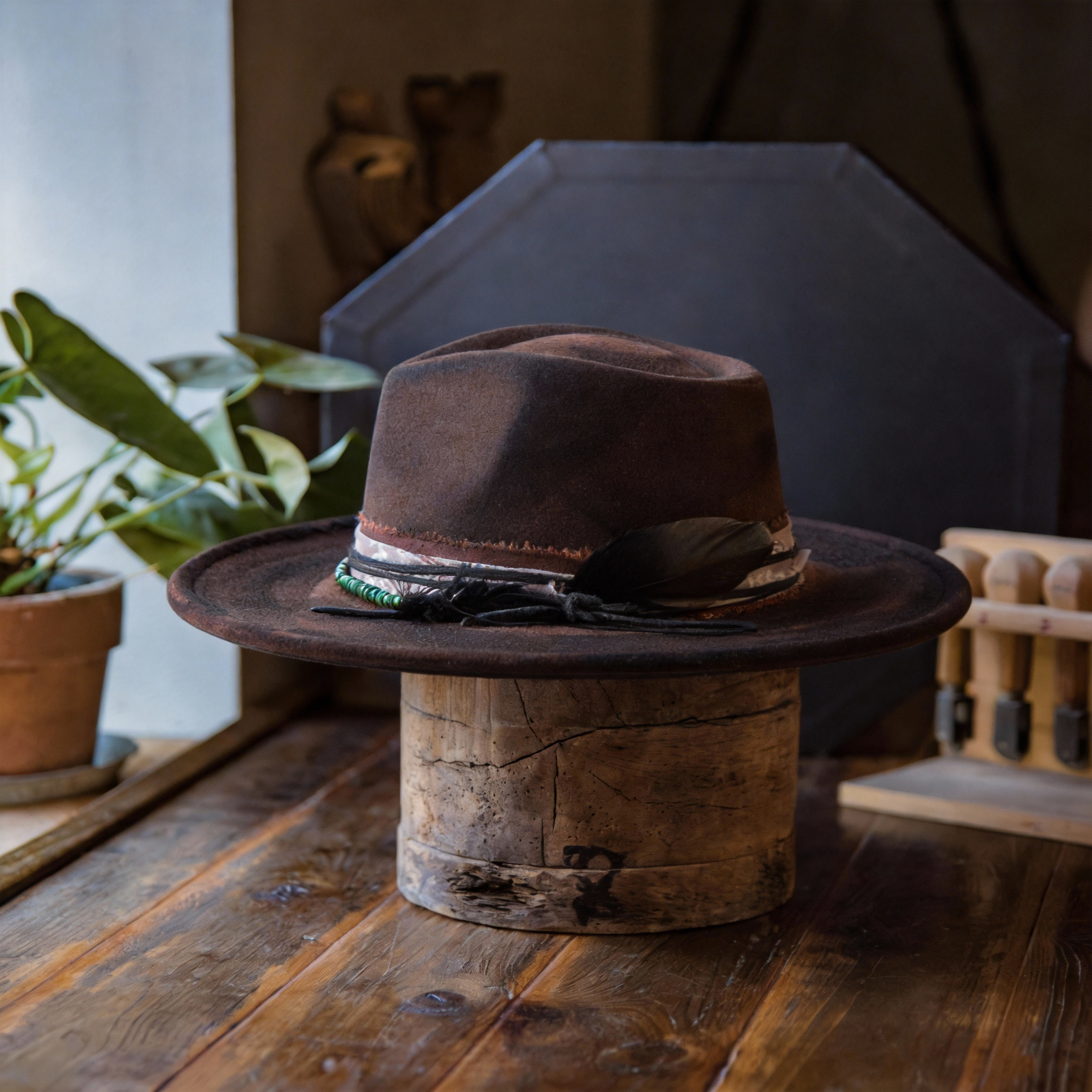 Everyday Vintage Style Brown Felt Hat
