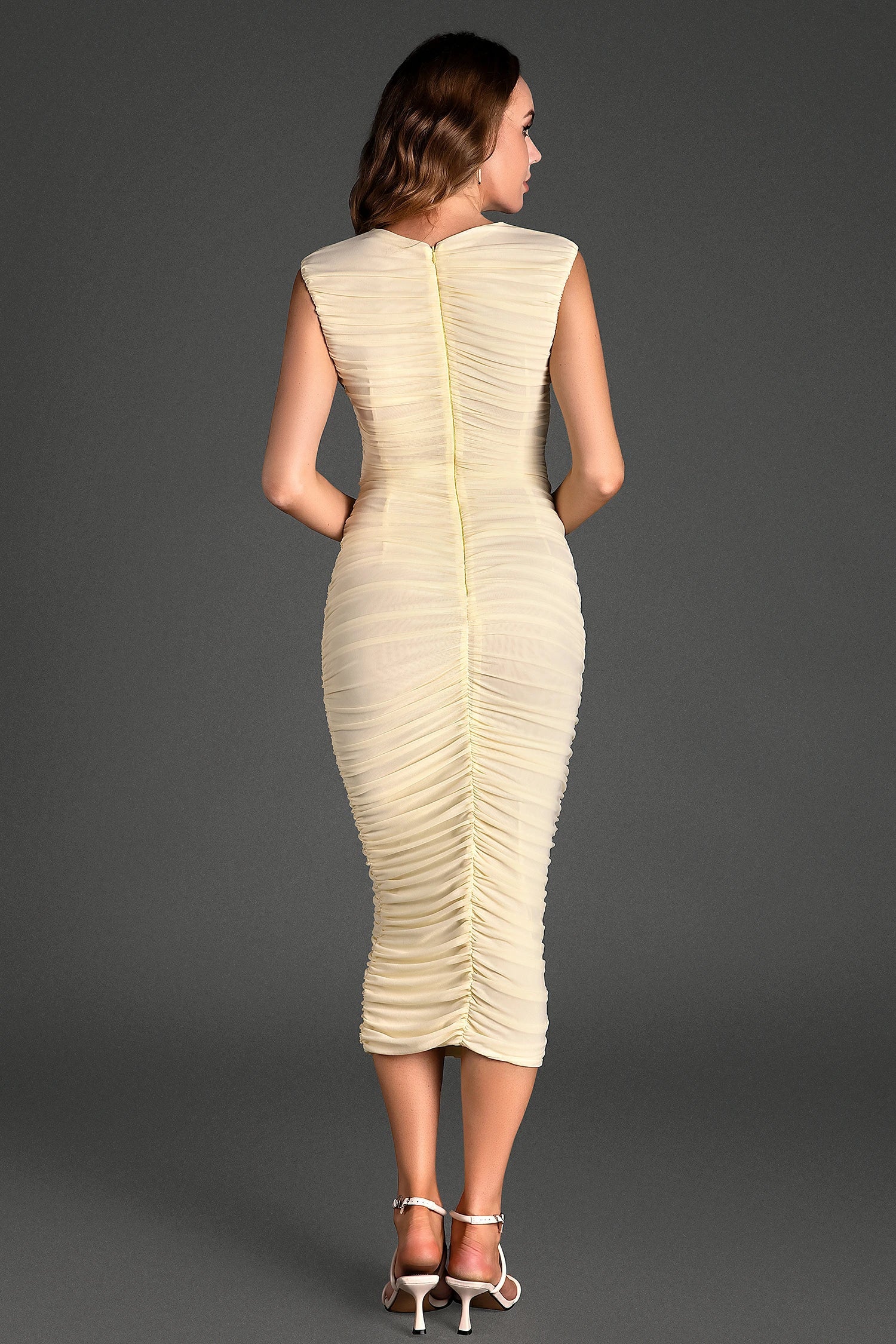 Haidyn Cutout Flower Ruched Dress