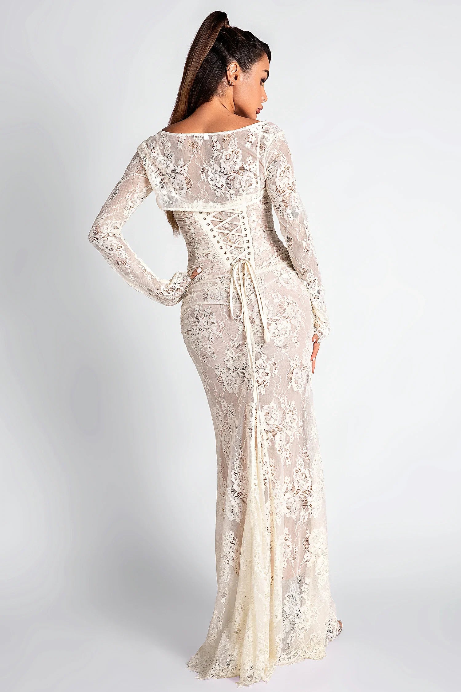 Laska Lace Floral Mermaid Maxi Dress