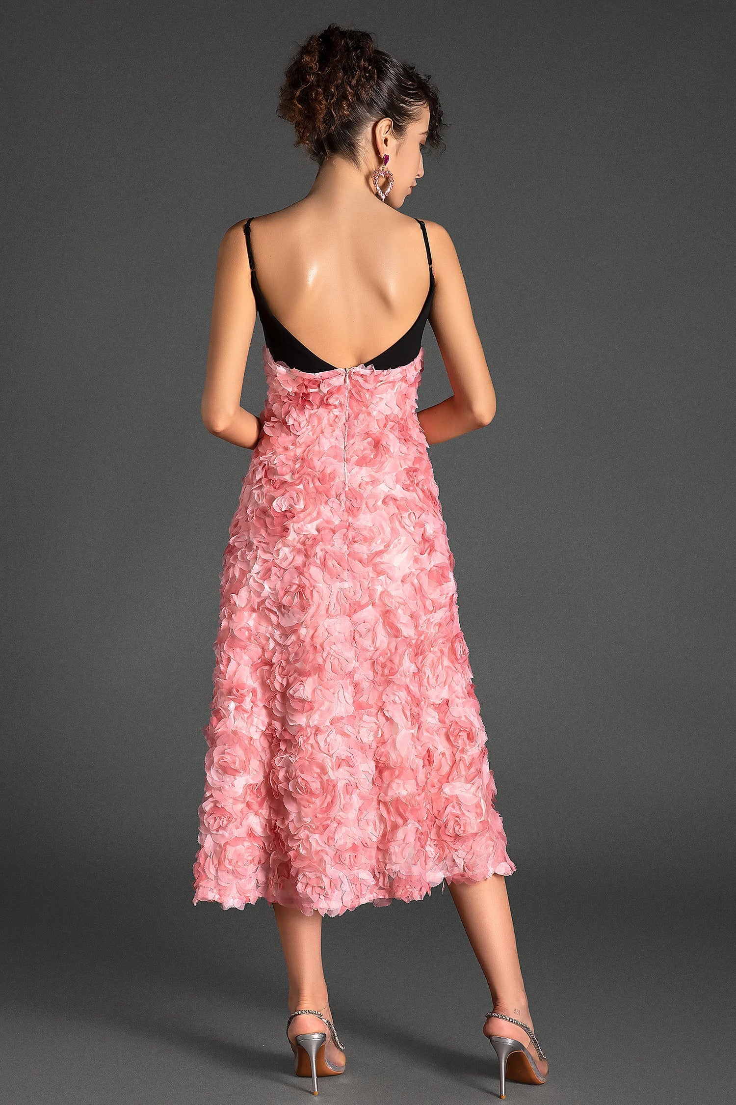 Chontelis Floral Bow Midi Dress