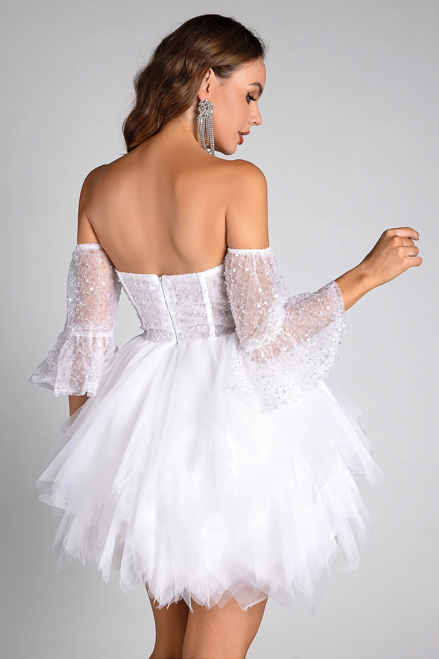 Spaneas Sequin Corset Mini Dress