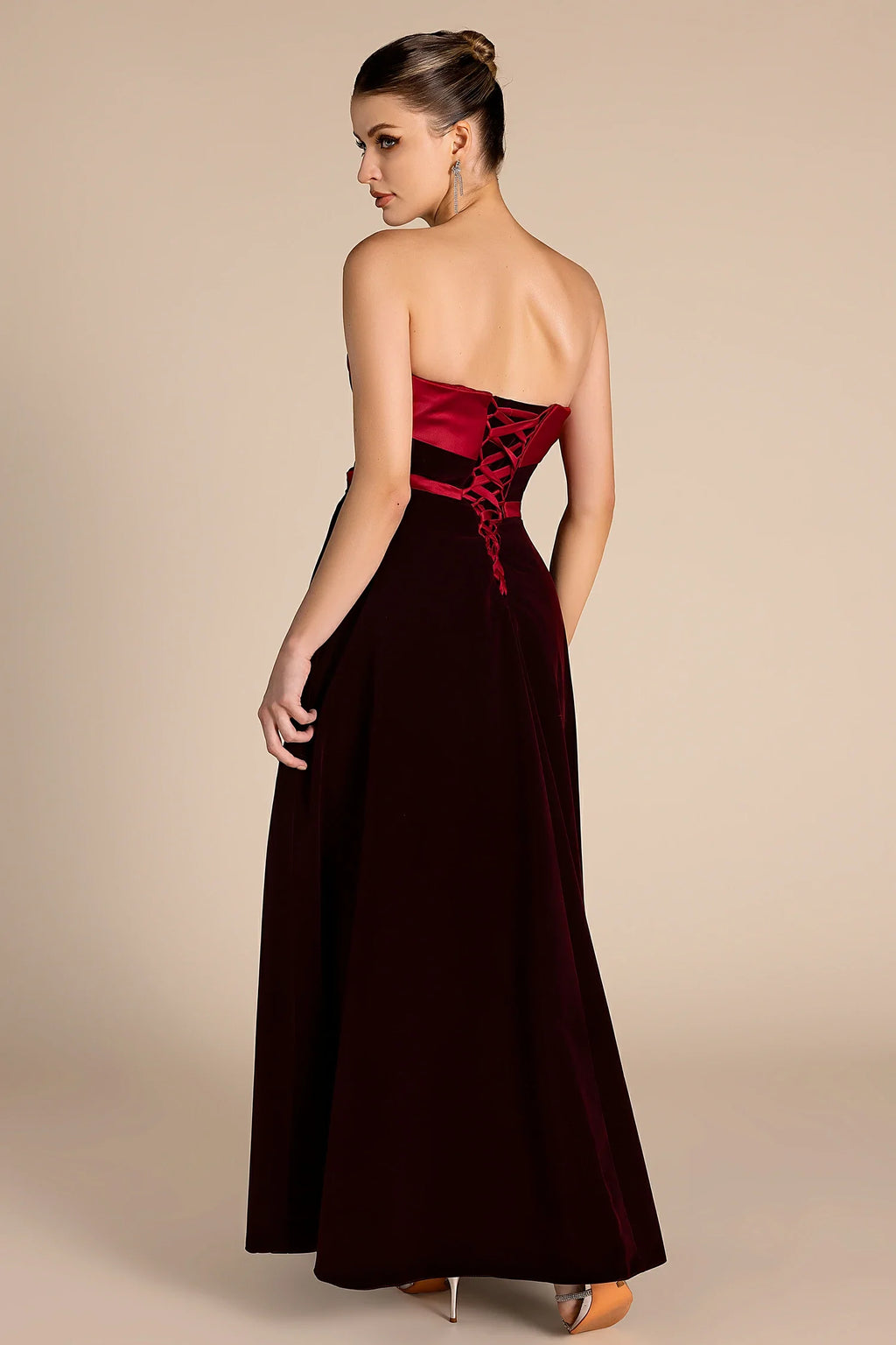 Nourbese Off Shoulder Tie Maxi Dress