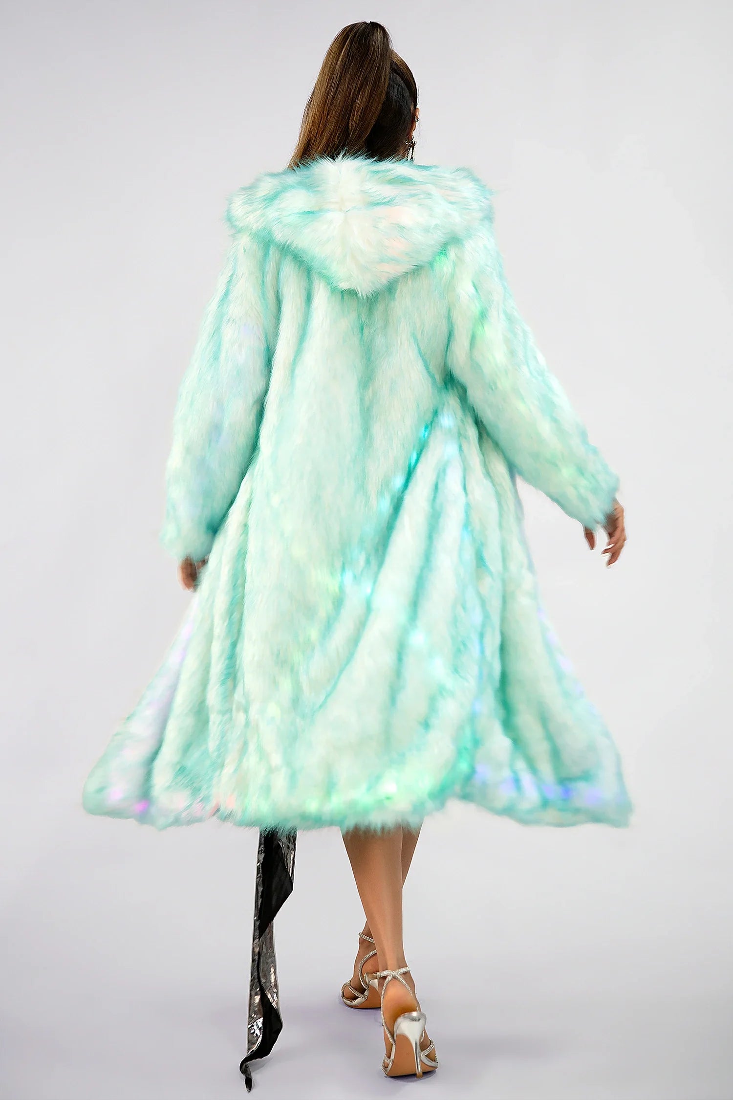 Molea LED Long Sleeve Fur Jacket