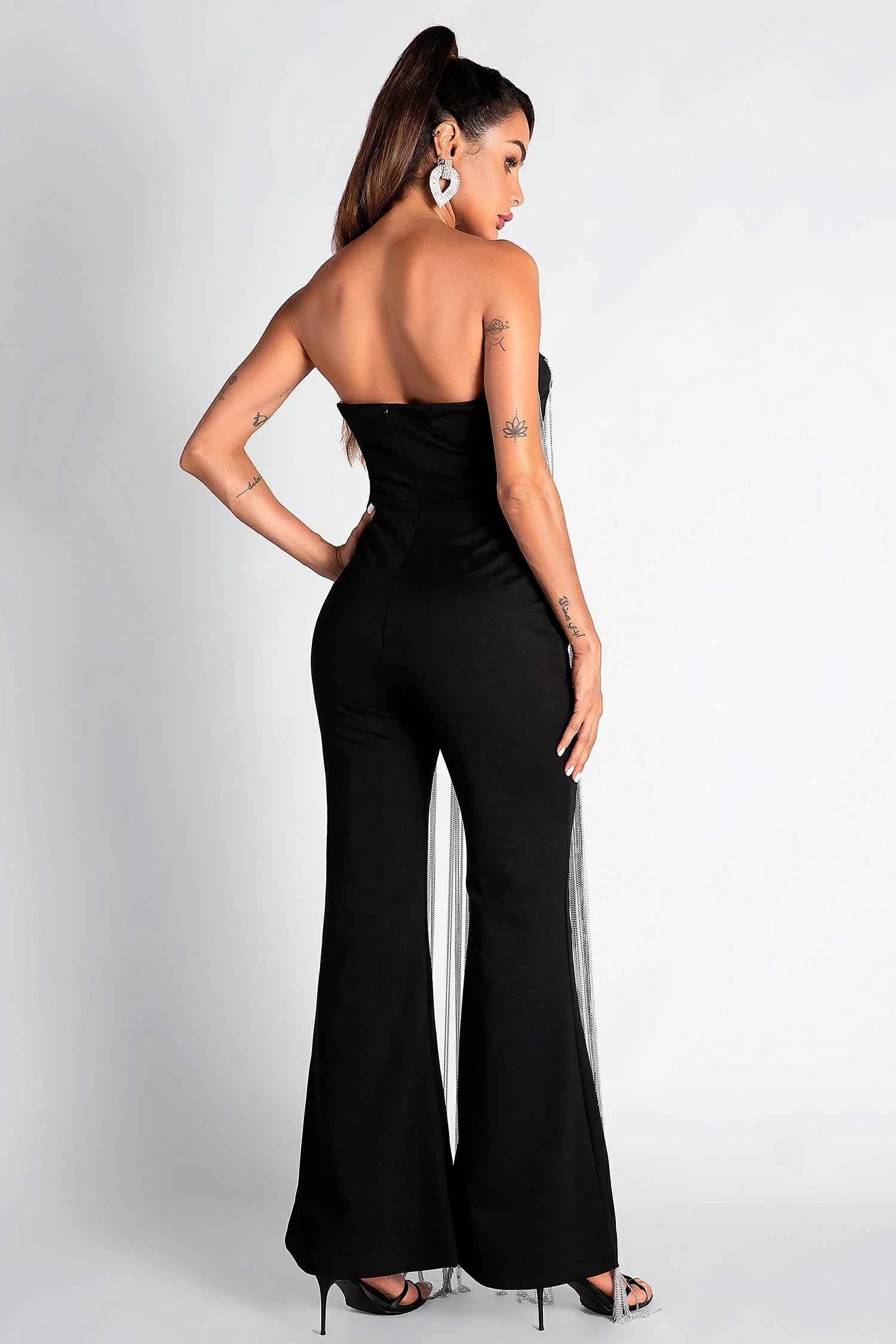 Tatide Off Shoulder Fringe Jumpsuit
