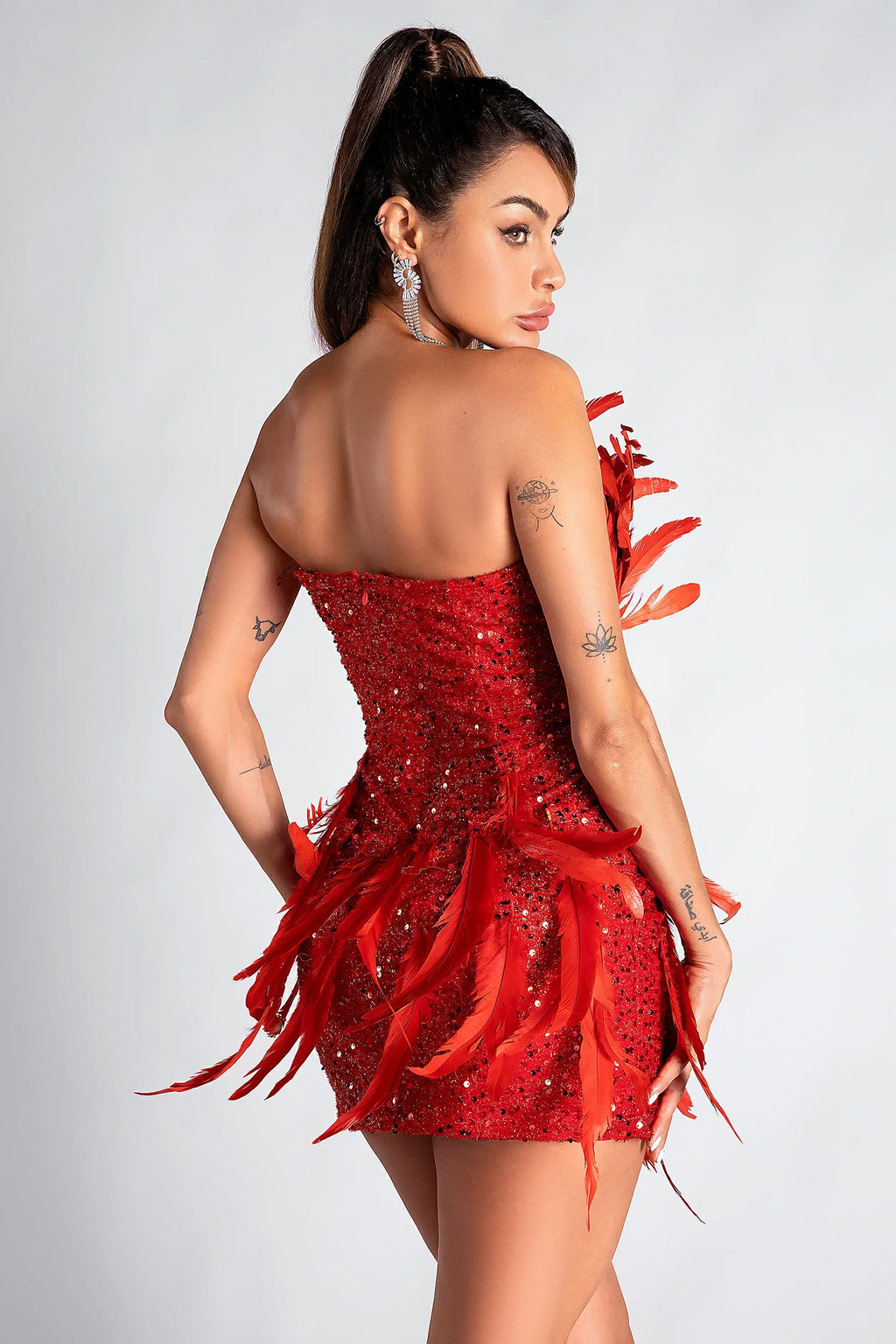 Papatsi Feather Mini Dress