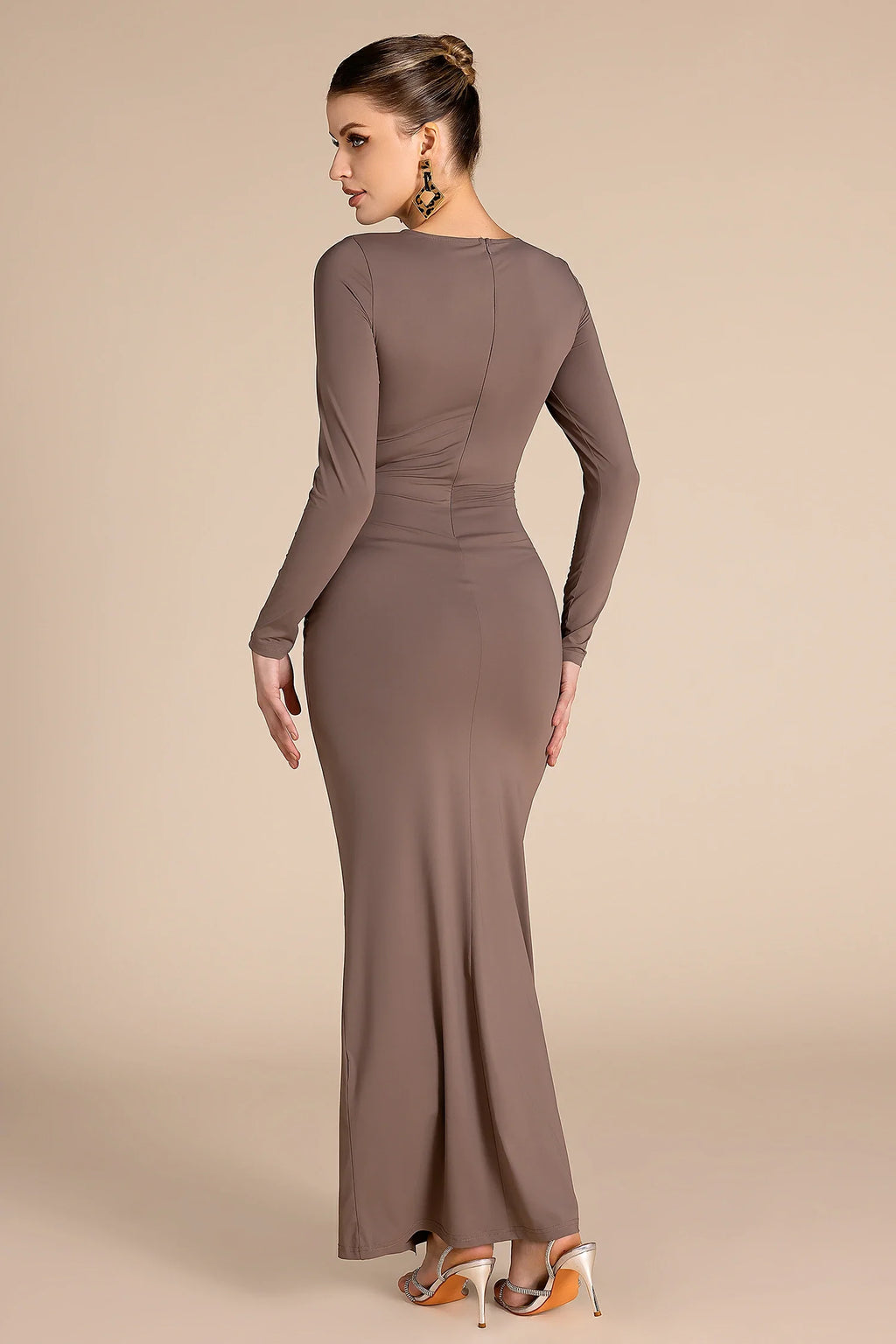 Akela Long Sleeve Twisted Ribbon Dress