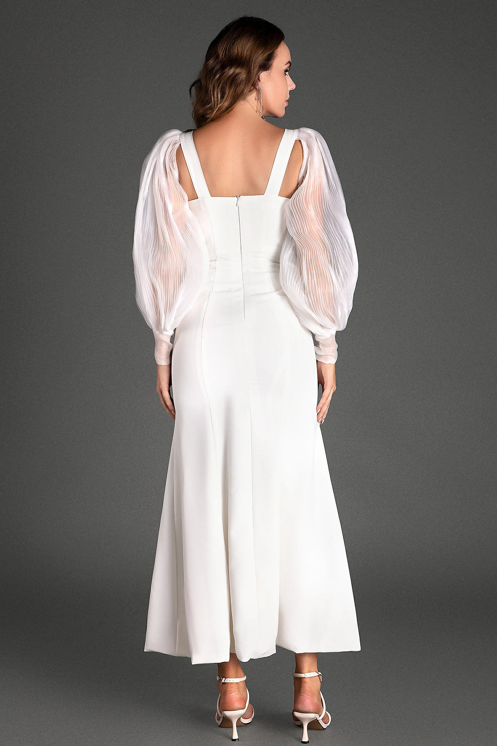 Kardal Long Puff Sleeve Mermaid Dress