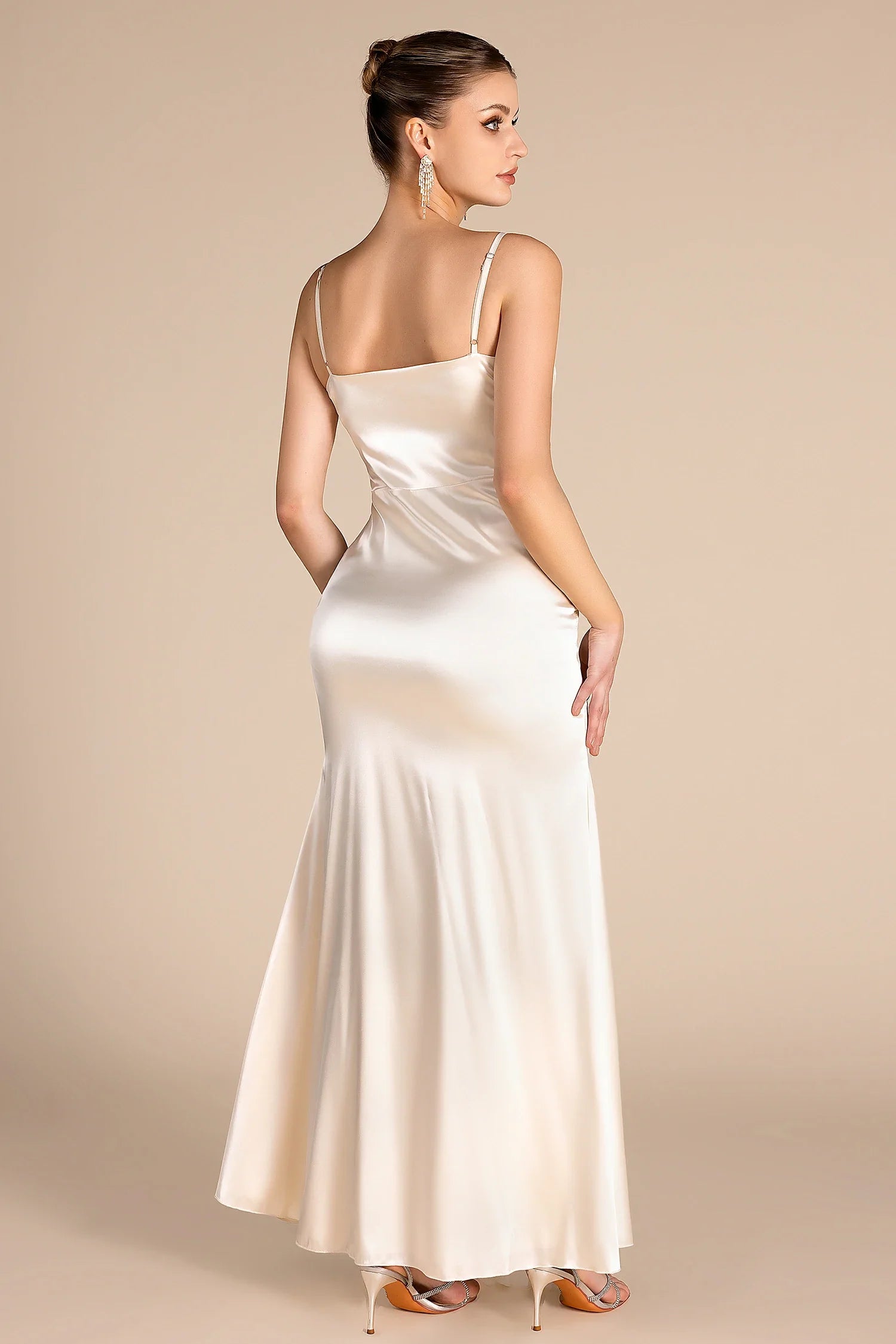 Sarenen Rose Ruffle Maxi Dress