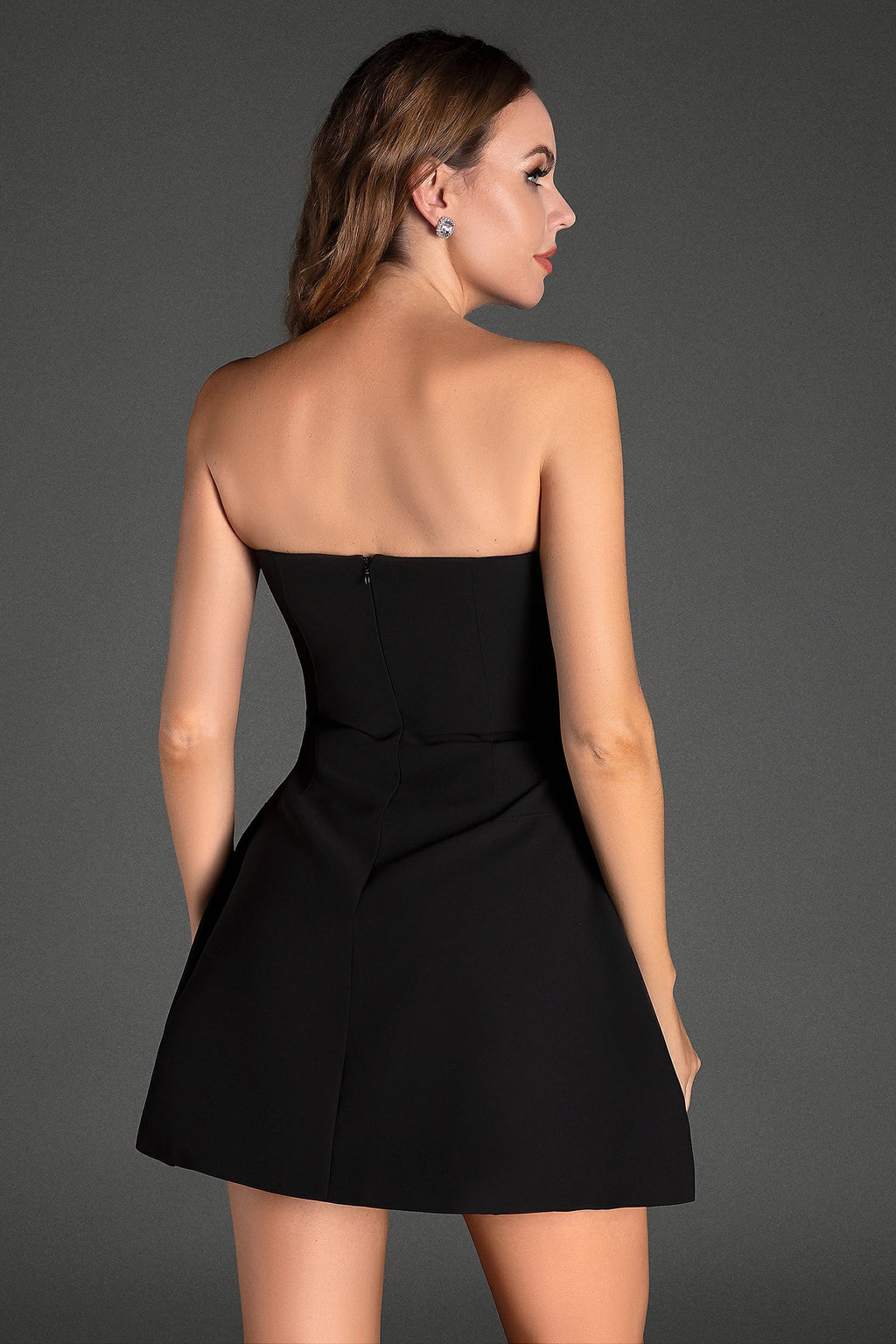 Moliades Crystal Bead Mini Dress