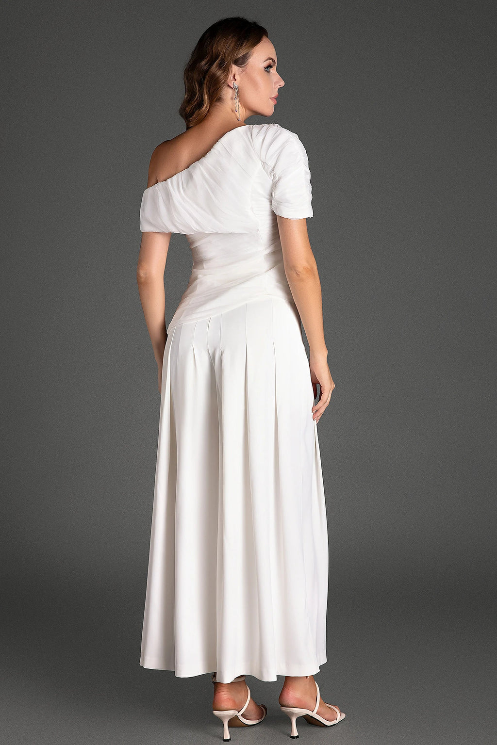 Michail One Shoulder Pleated Set