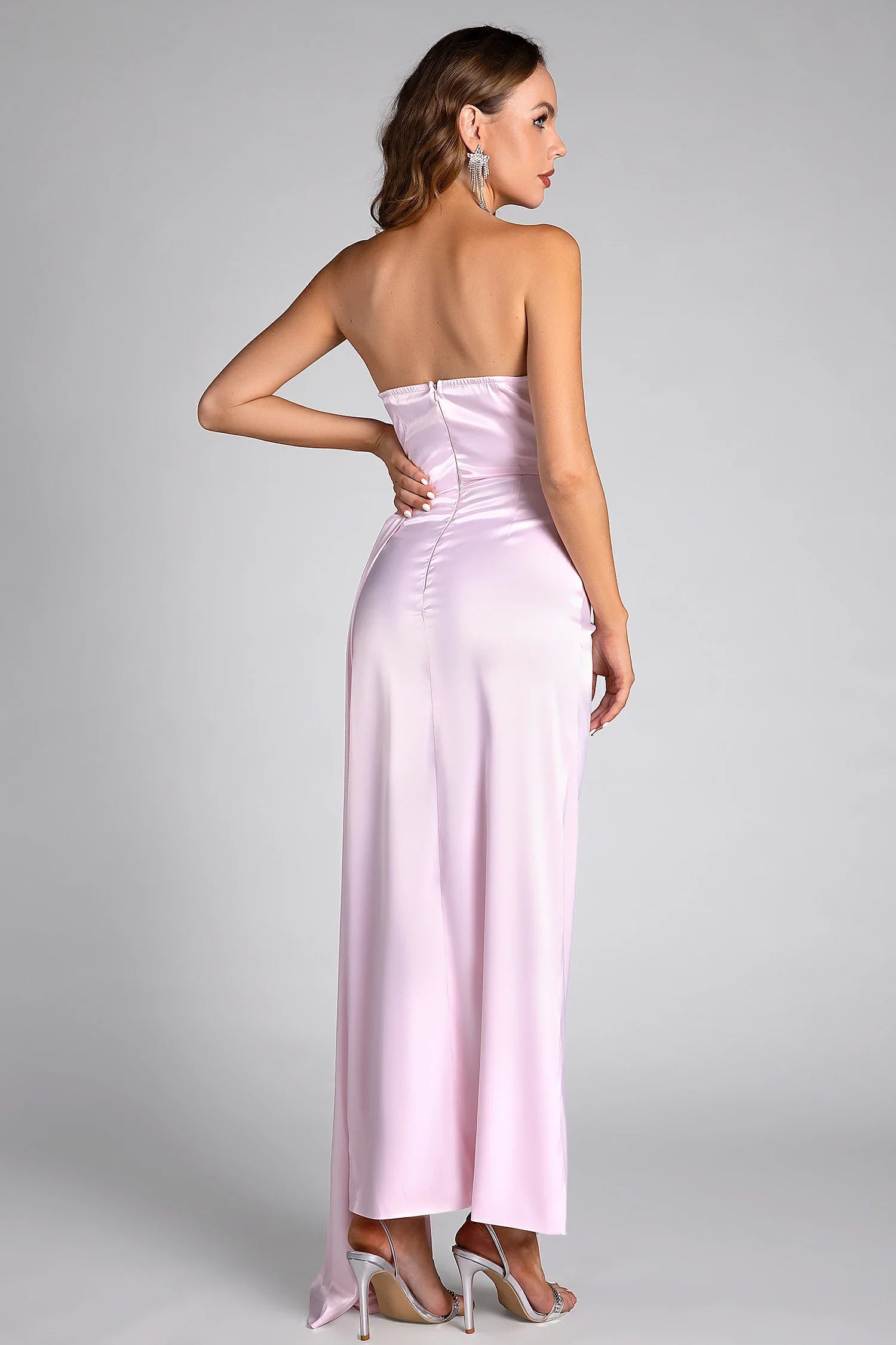 Malelli Crystal Cutout Draped Dress