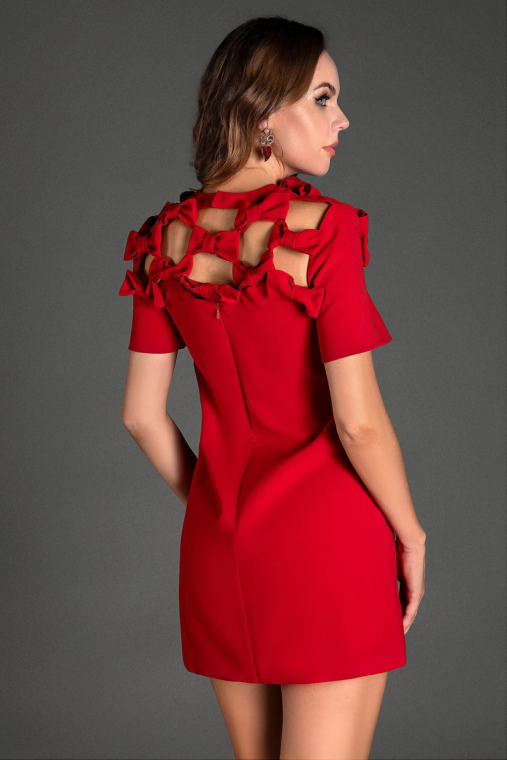 Lambrini Bow Cutout Mini Dress