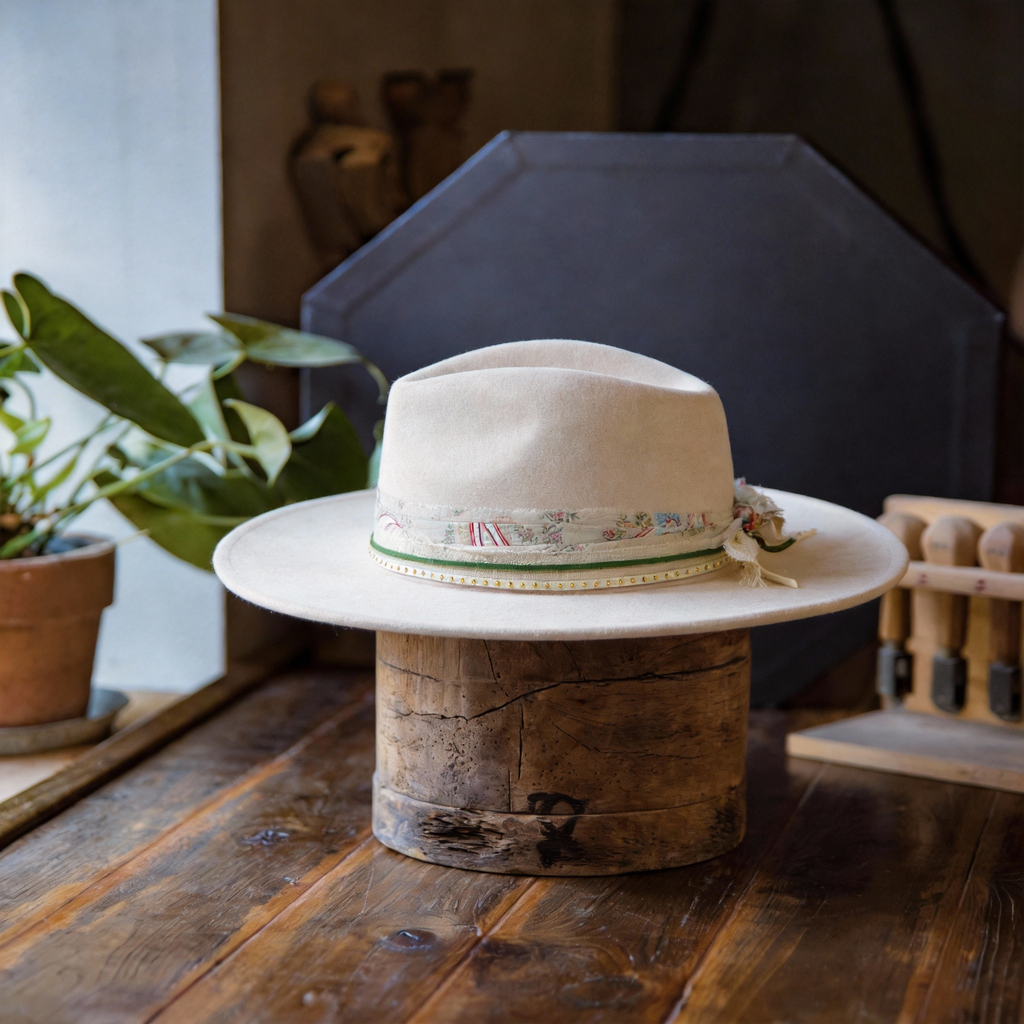 Premium White Fur Felt Hat