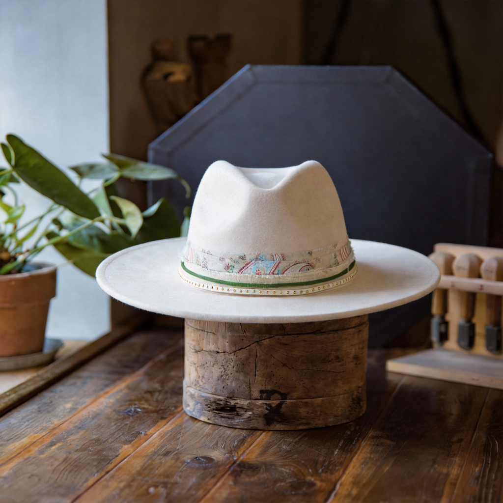 Premium White Fur Felt Hat
