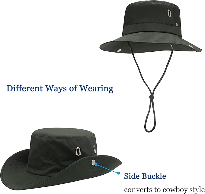 Women Men UPF 50+ Waterproof Wide Brim Fishing Hats