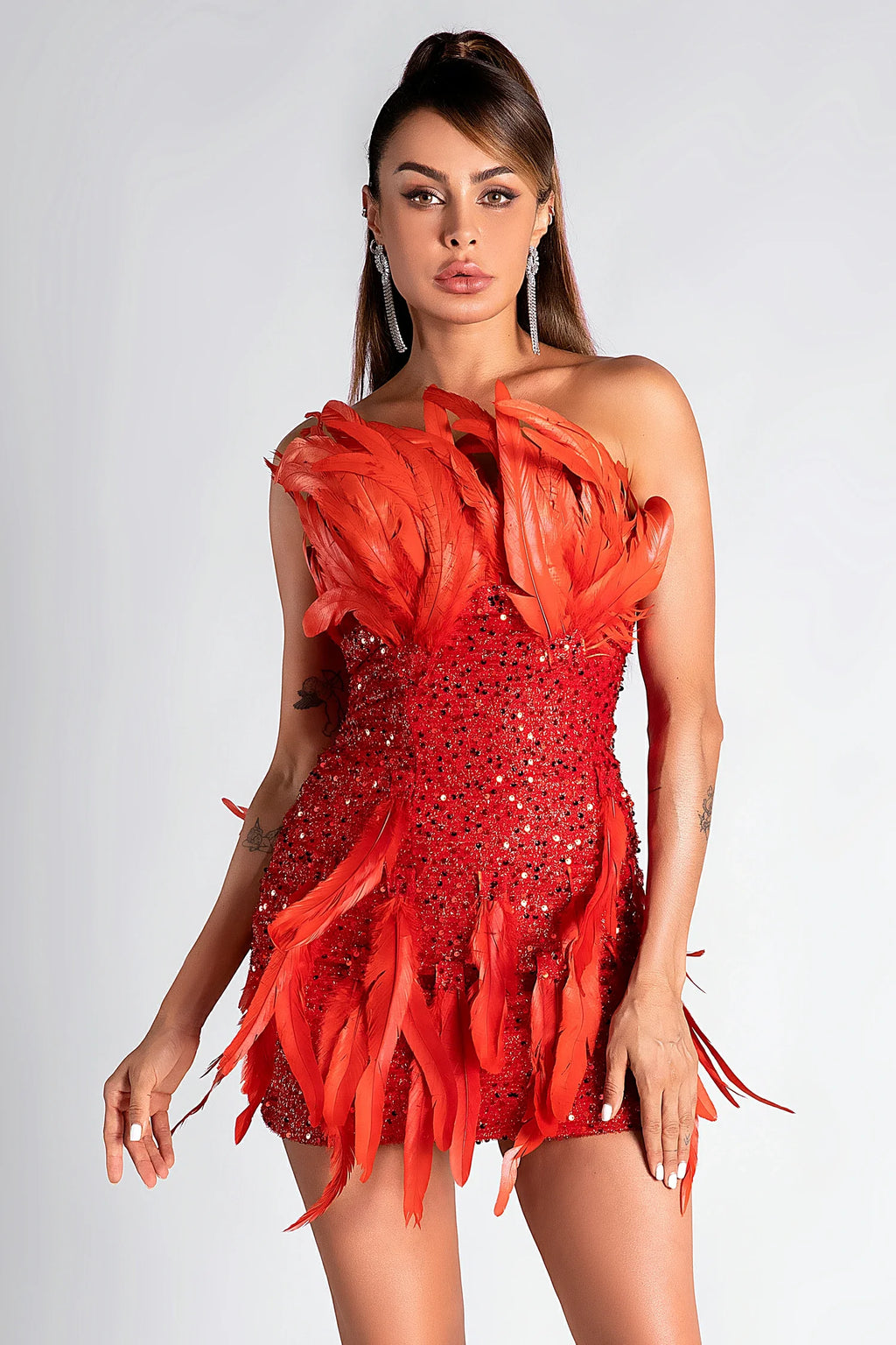 Papatsi Feather Mini Dress