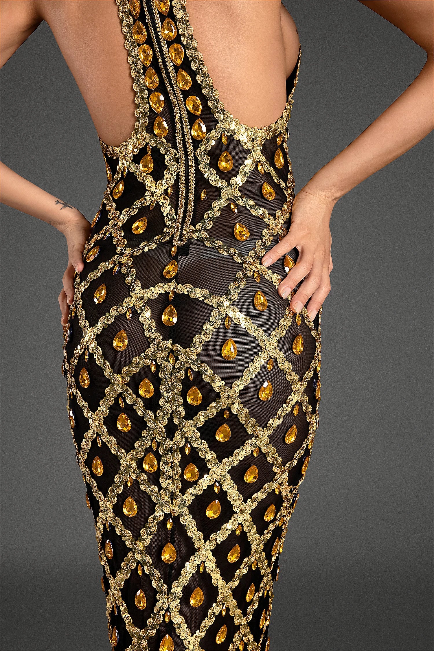 Christeli Diamond Sequin Mermaid Dress