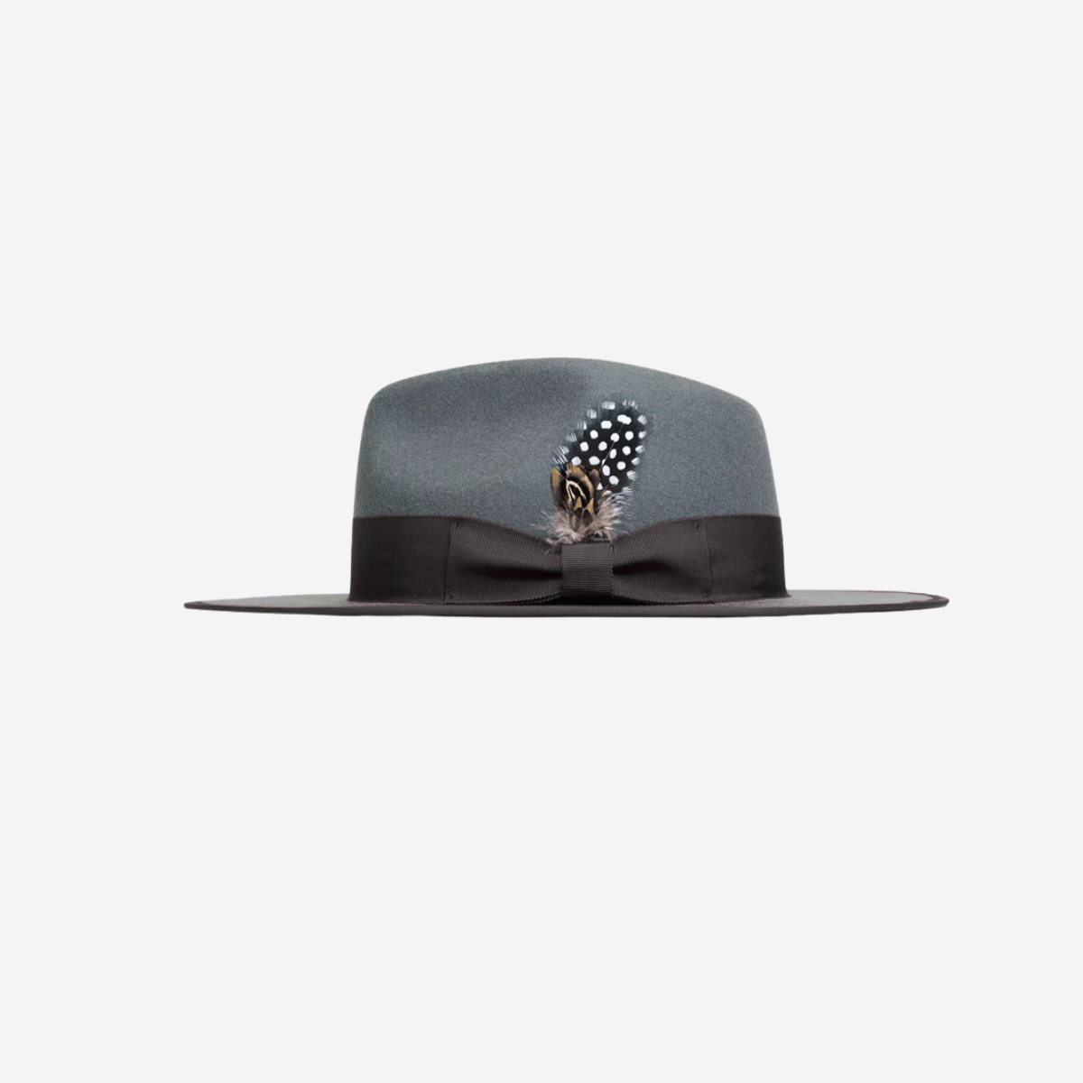 Classic Men's Felt Black Fedora Hat - Gray