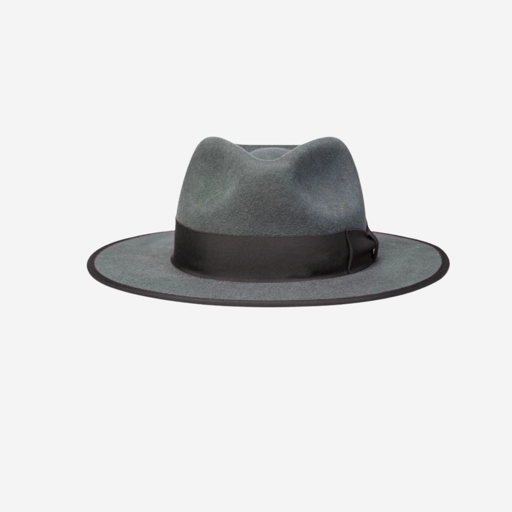 Classic Men's Felt Black Fedora Hat - Gray