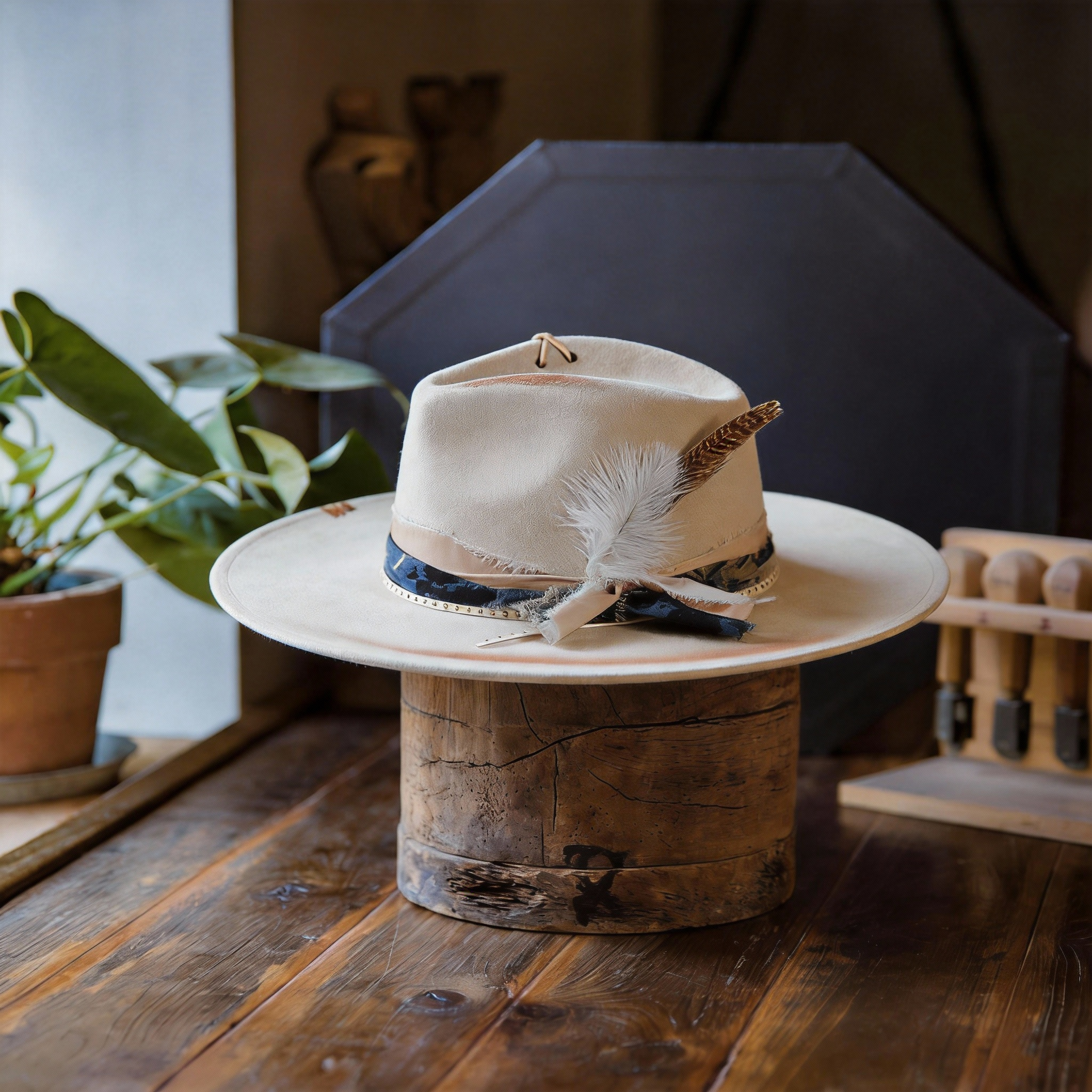 Artisan Crafted Ranch Hat with Vintage Look