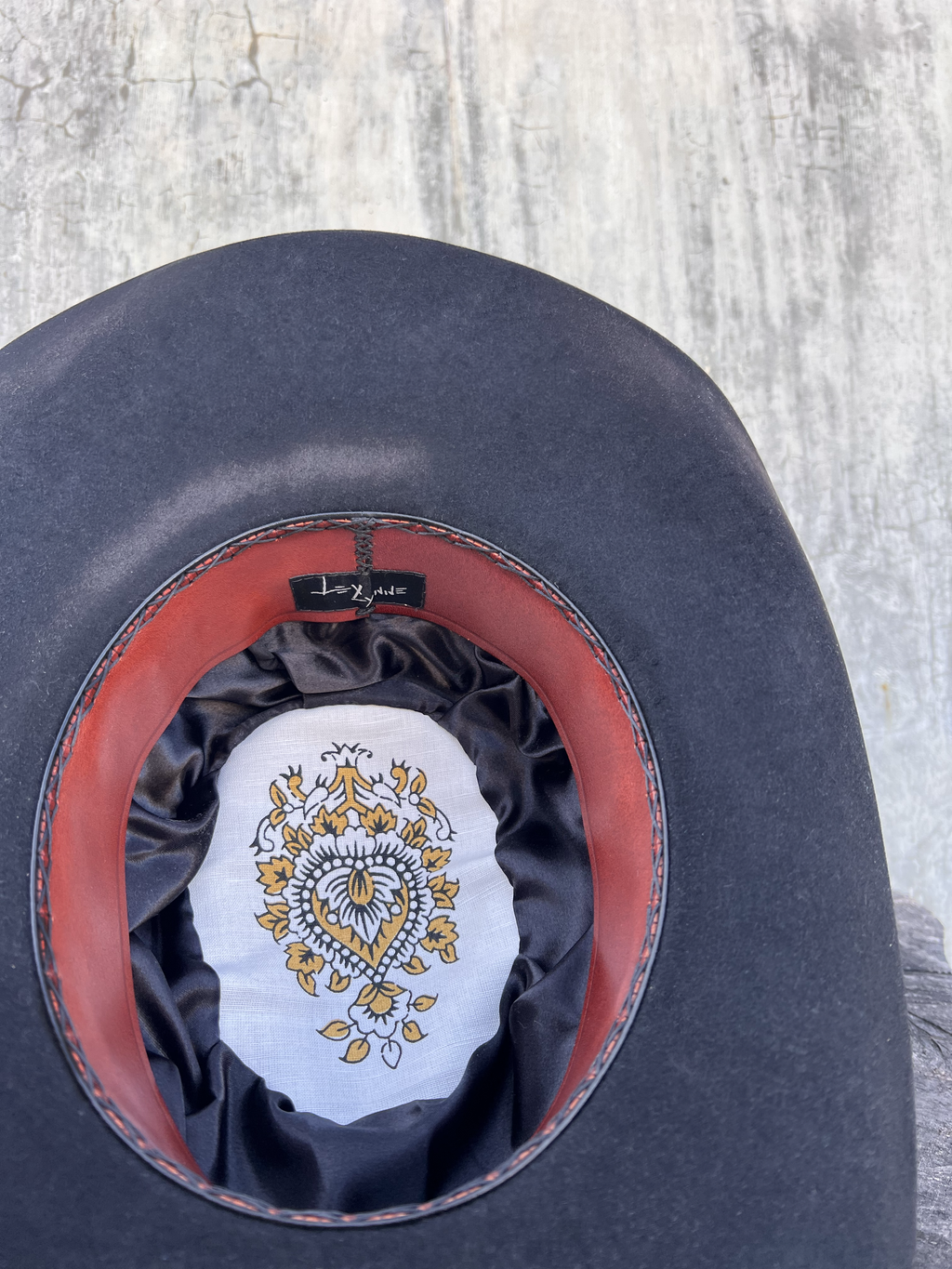 Vintage Black Felt Cowboy Hat