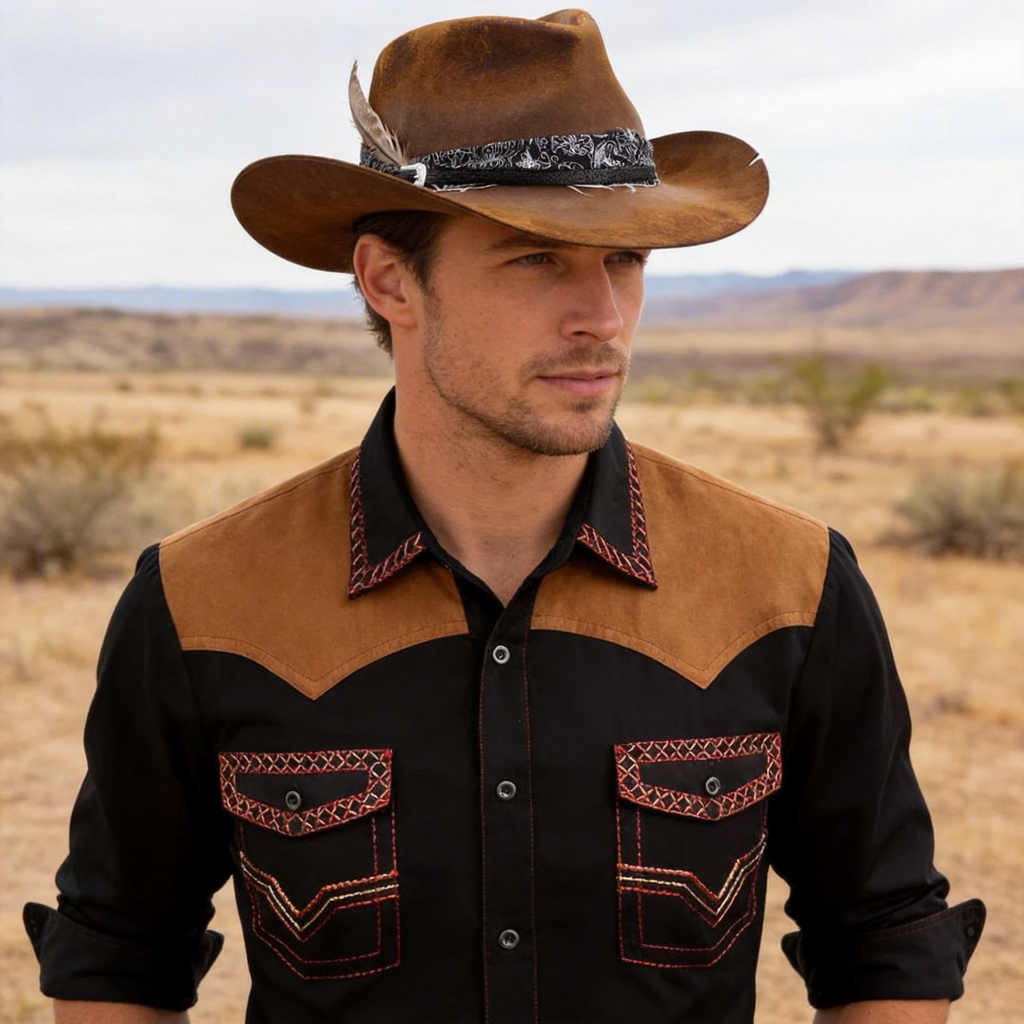 Whiskey Ferry Service Handcrafted Cowboy Hat