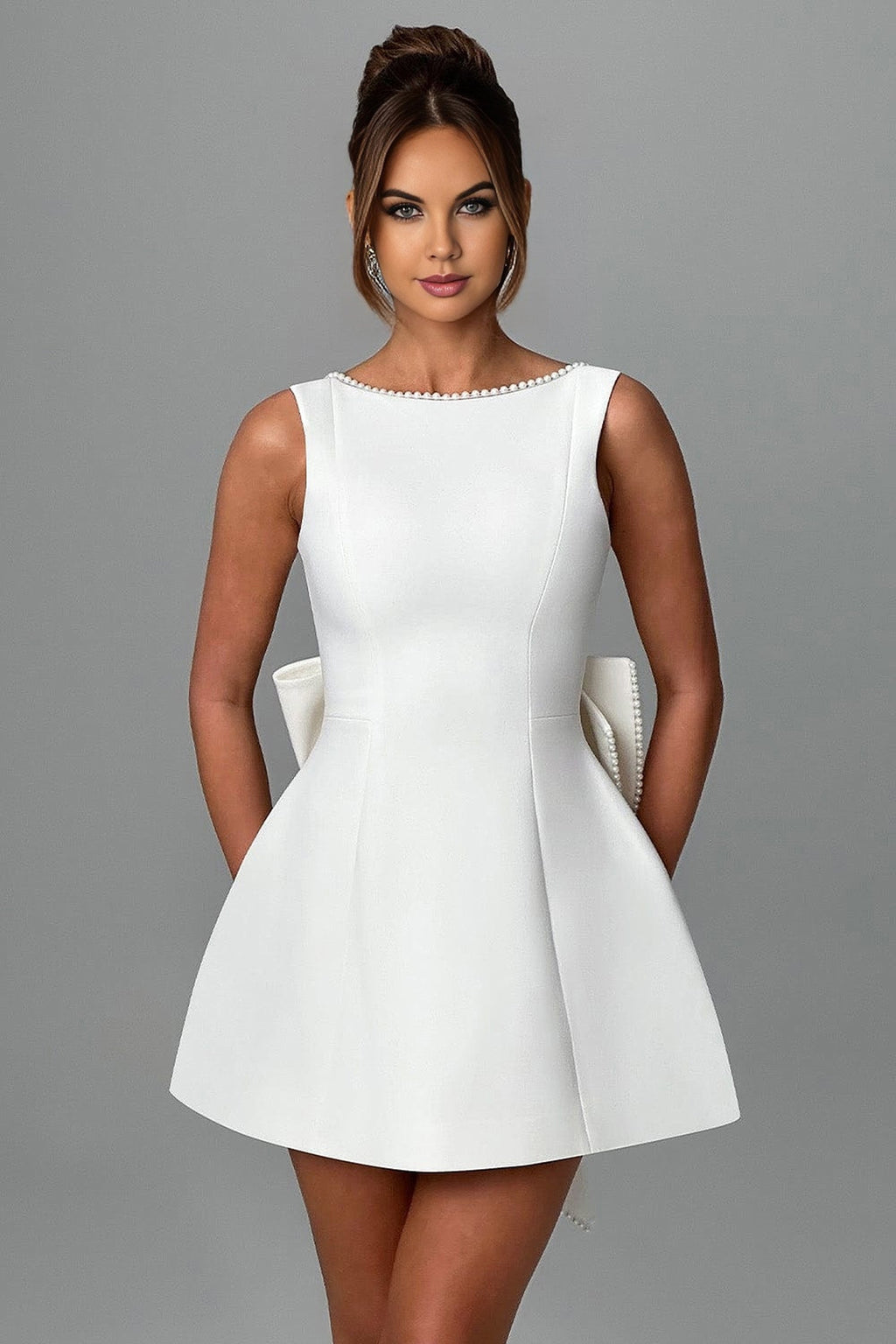 Pritika Backless Bow Mini Dress