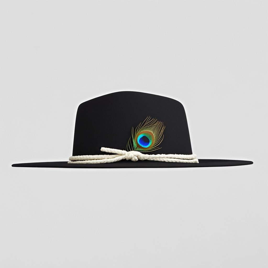 Classic Men's Felt Fedora Hat-Taupe