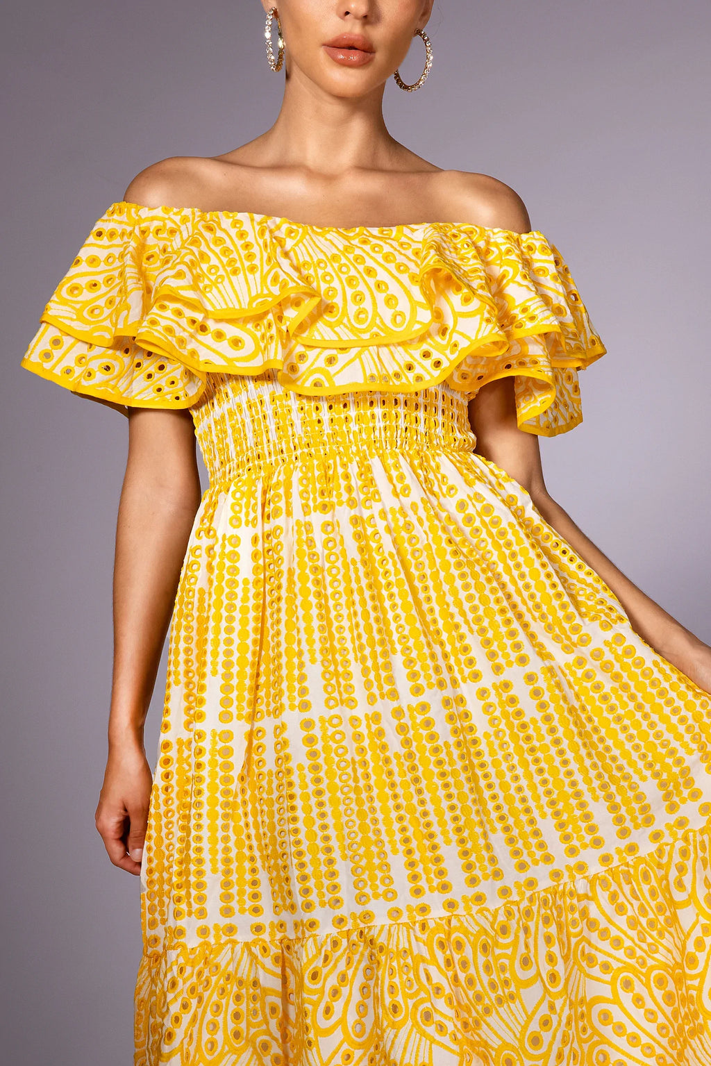 Ashley Double Ruffle Floral Dress