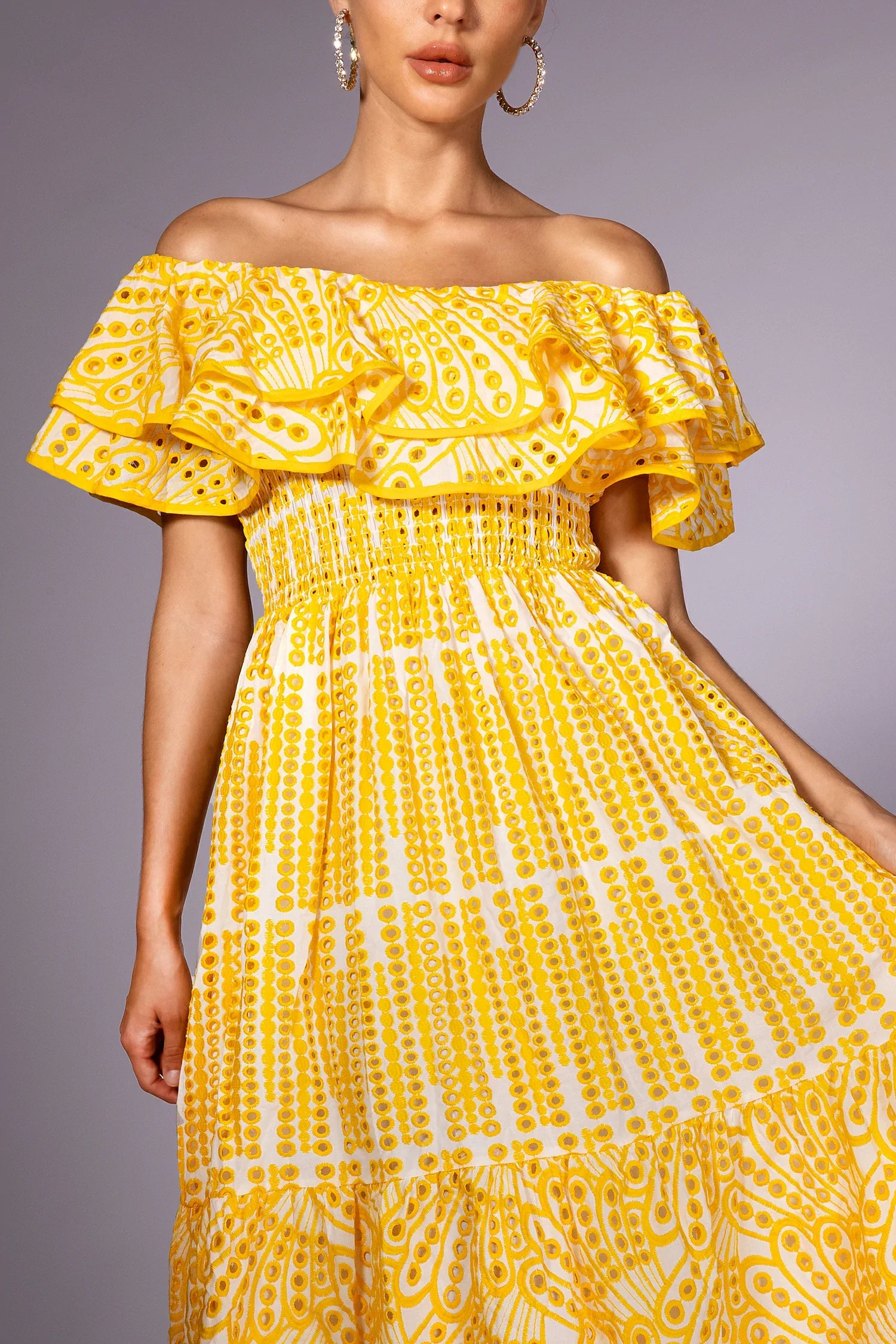 Ashley Double Ruffle Floral Dress