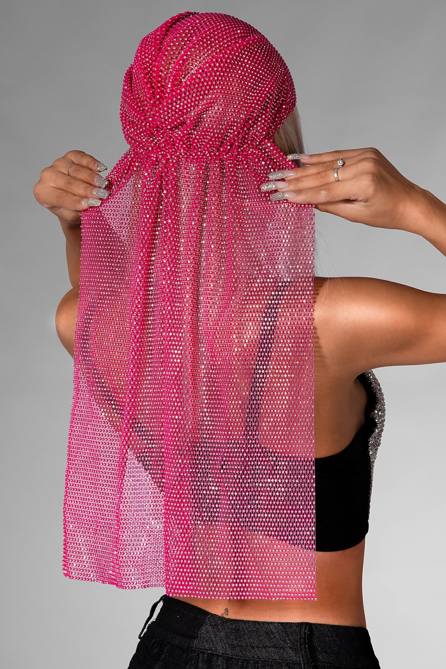 Brekken Rhinestone Hairband With Long Tail