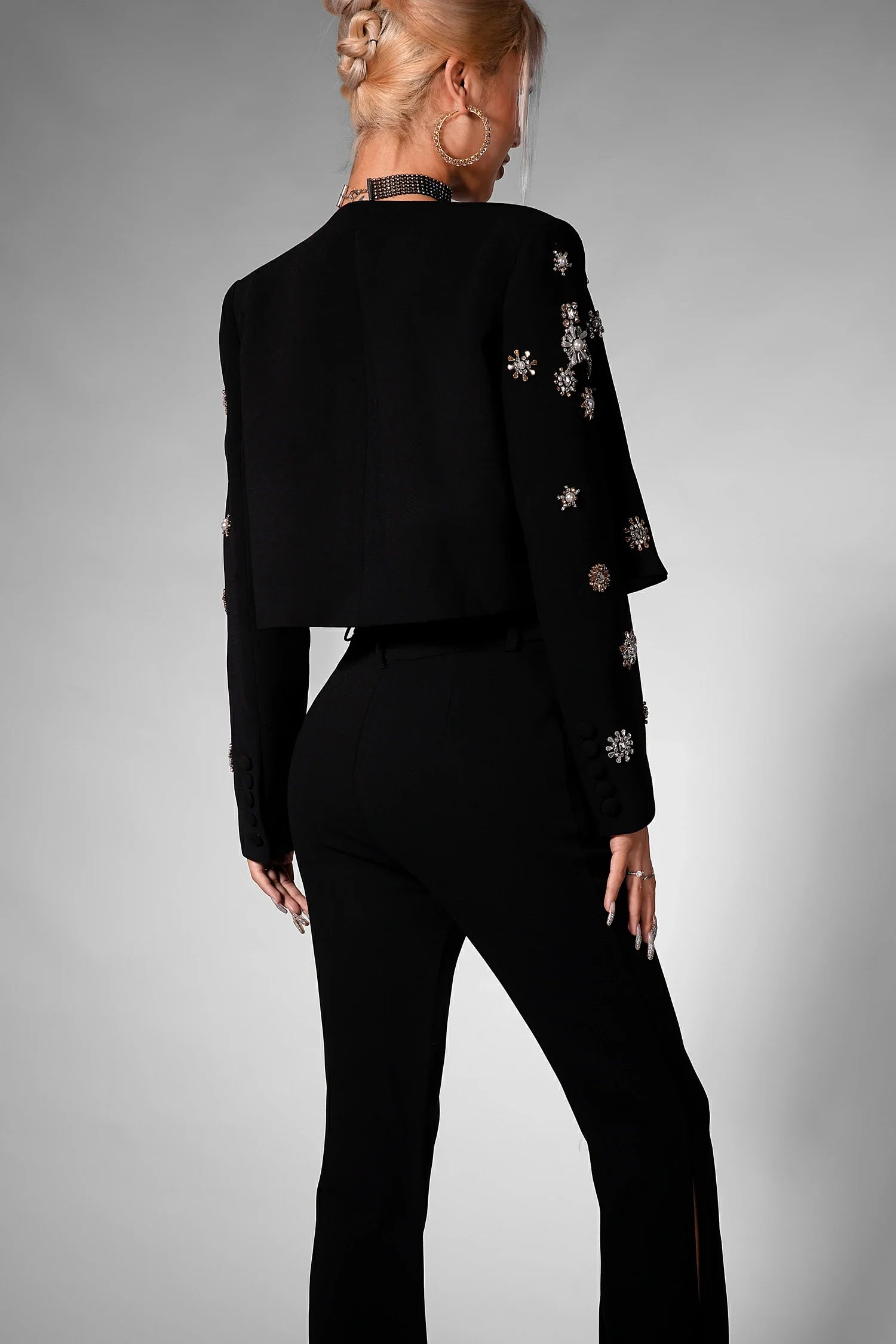 Debbi Bead 2 Piece Black Set