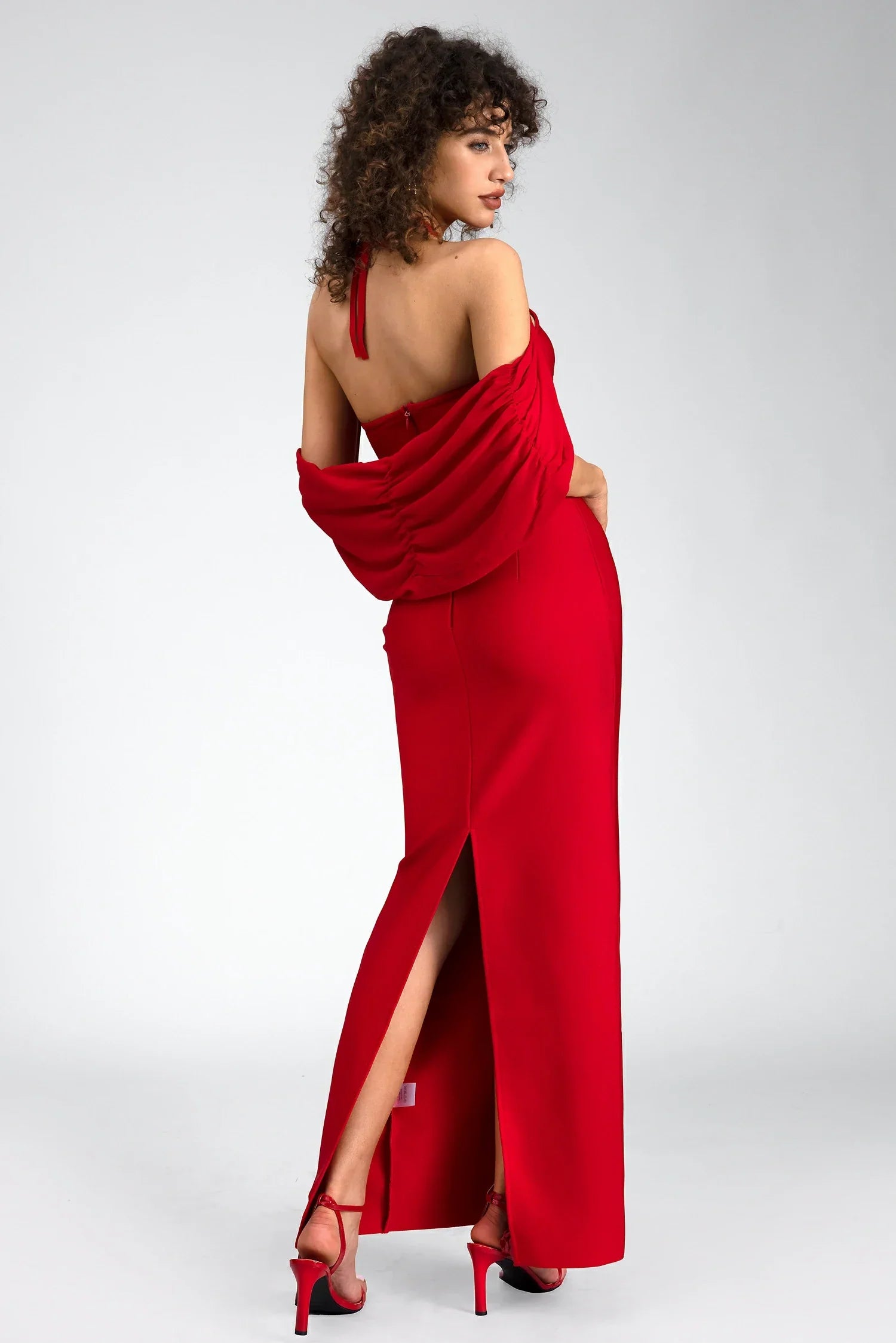 Kyriaki Floral Halter Bandage Dress