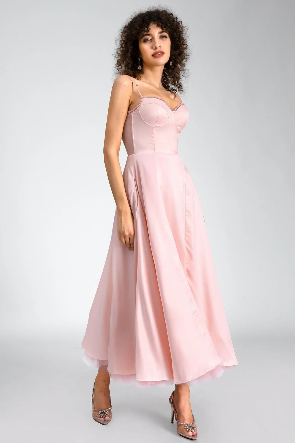 Zannoti Strap Satin Dress