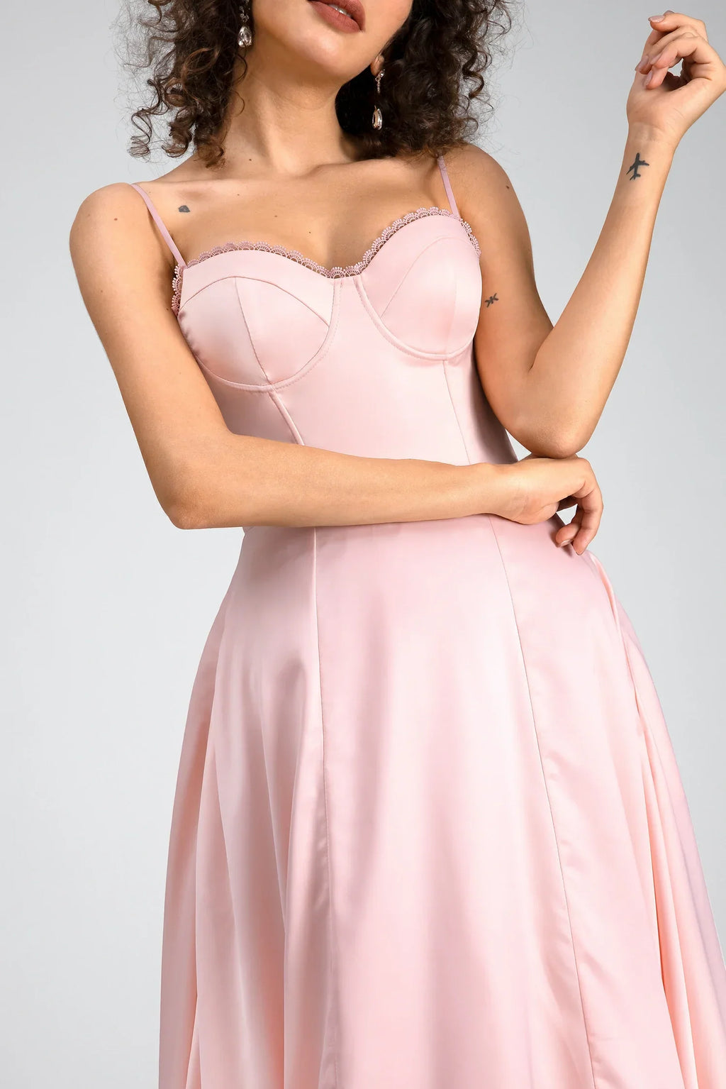 Zannoti Strap Satin Dress