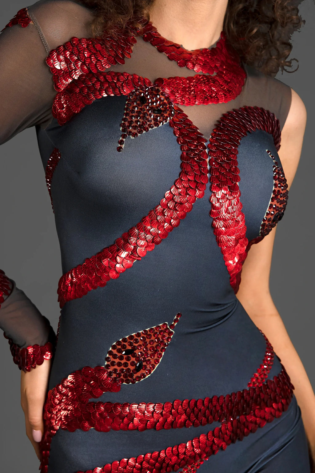 Maneas Rhinestone Shell Embellished Jumpsuit