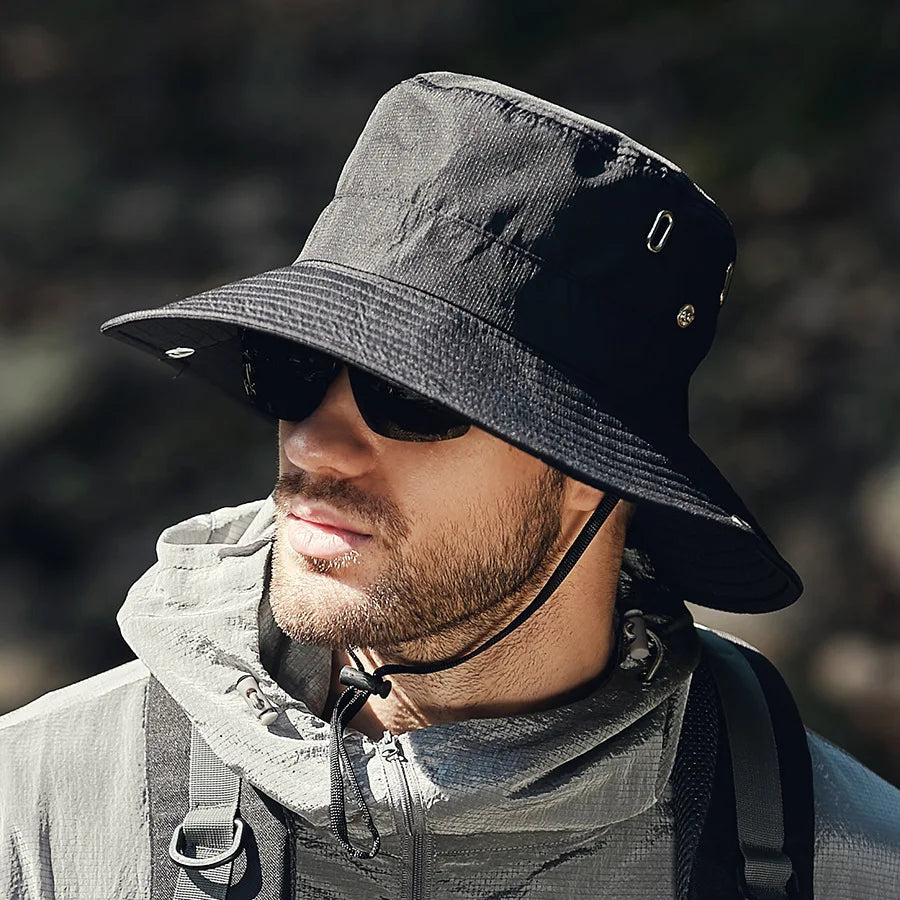Women Men UPF 50+ Waterproof Wide Brim Fishing Hats