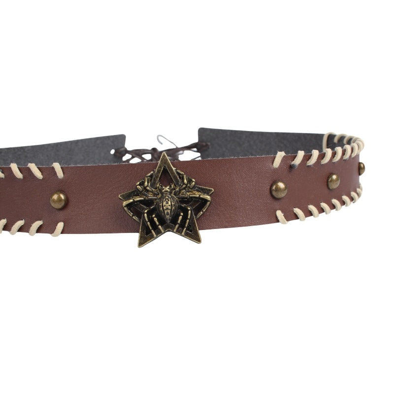 Western Bees Leather Hat Band