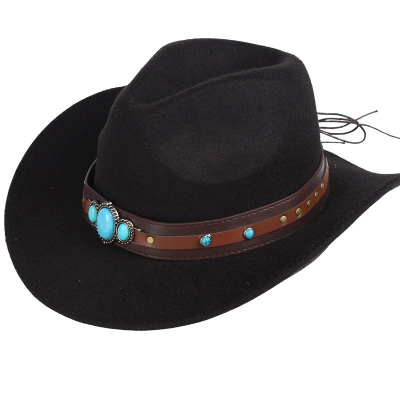 Sapphire Leather Hat Bands
